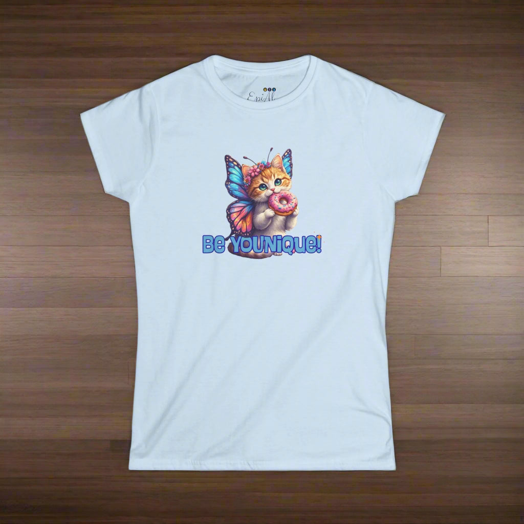 Whimsical Cat Tee: Be You-Nique, Fun Gift for Cat Lovers
