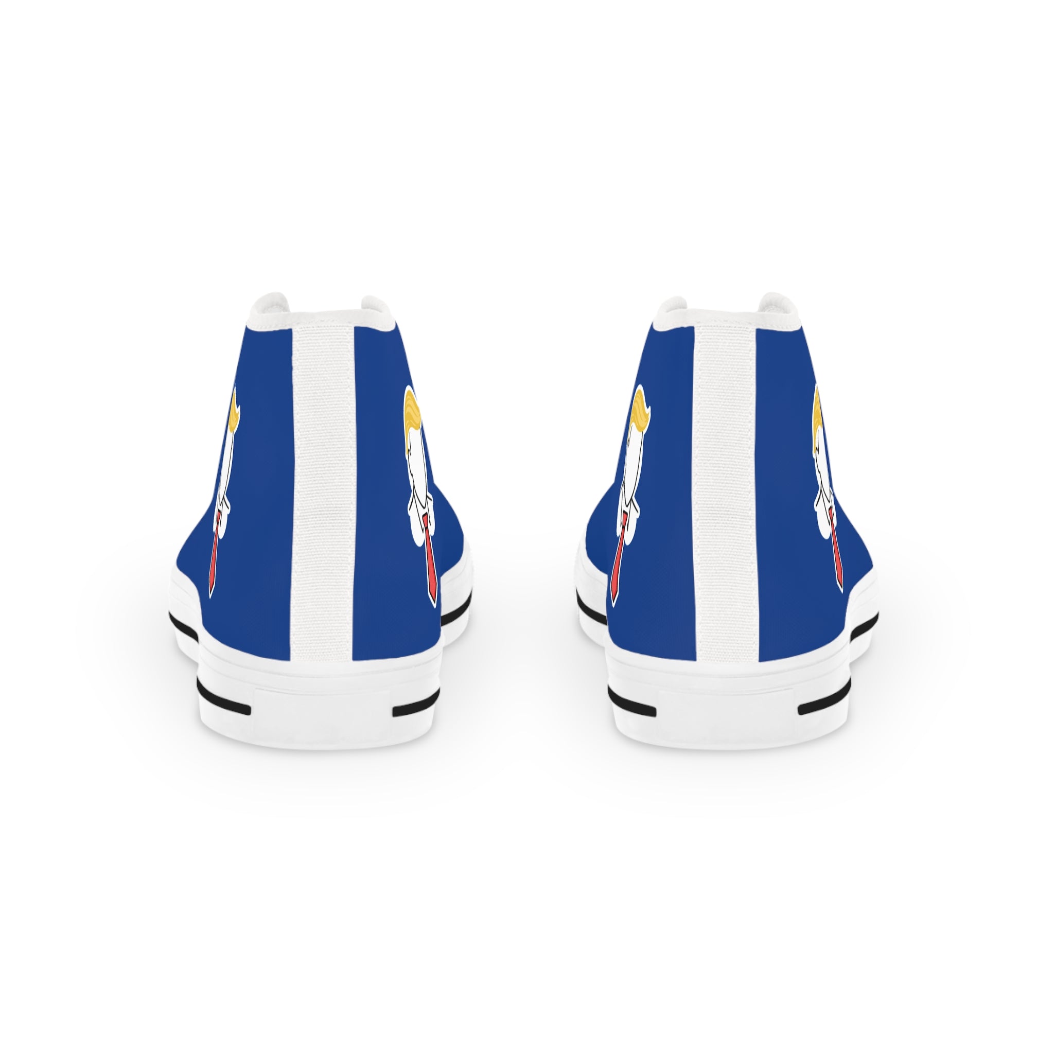 Executive Hairline Men’s High-Top Sneakers – Political Parody Statement Shoes
