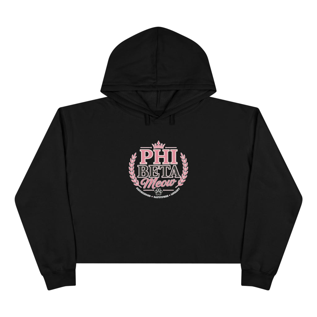 Phi Beta Meow Women’s Cropped Hoodie