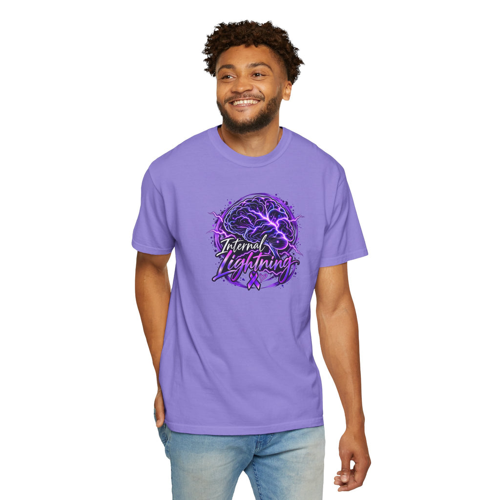 Internal Lightning Epilepsy Awareness Garment-Dyed T-Shirt
