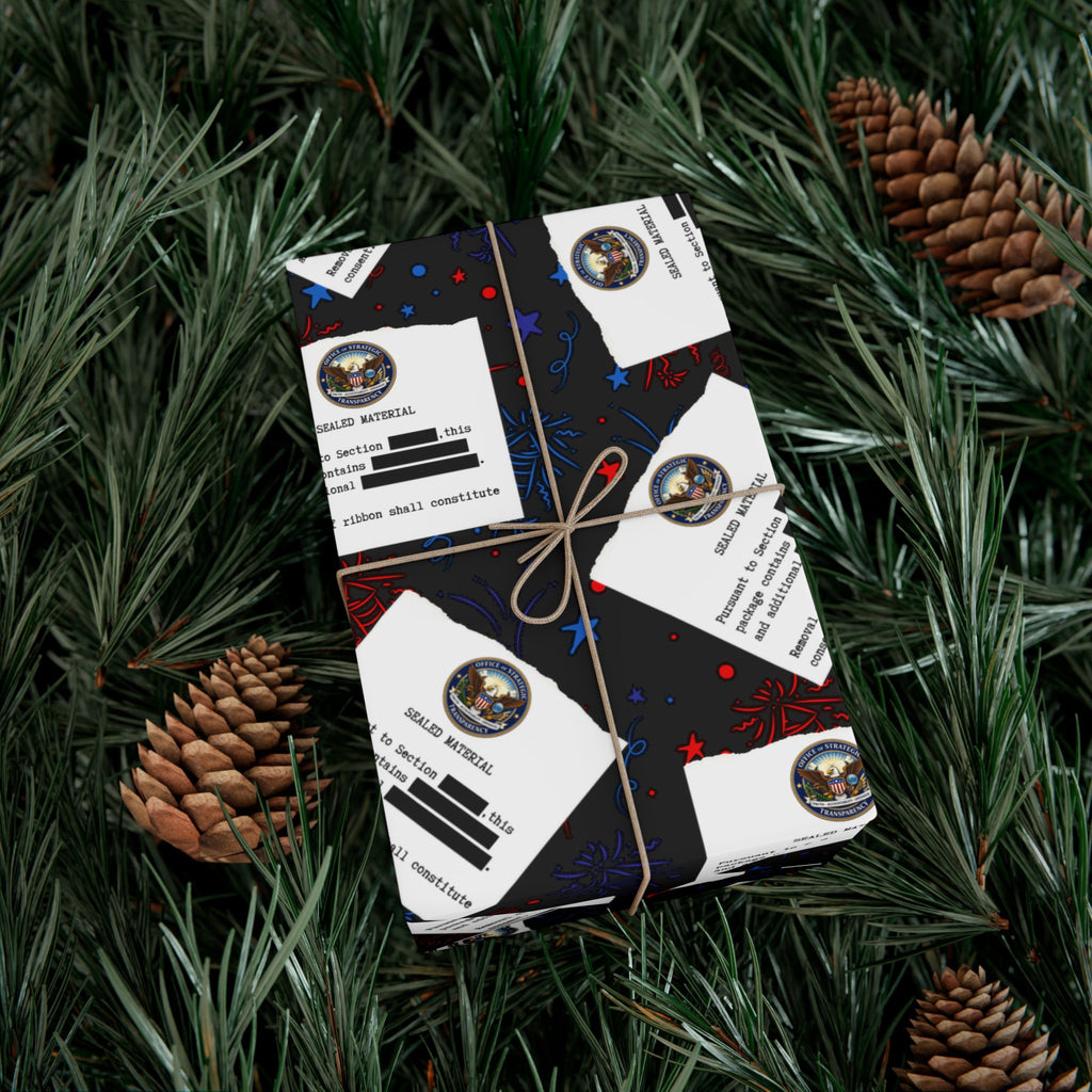 Classified Celebration Gift Wrap – Patriotic Parody Fireworks Wrapping Paper