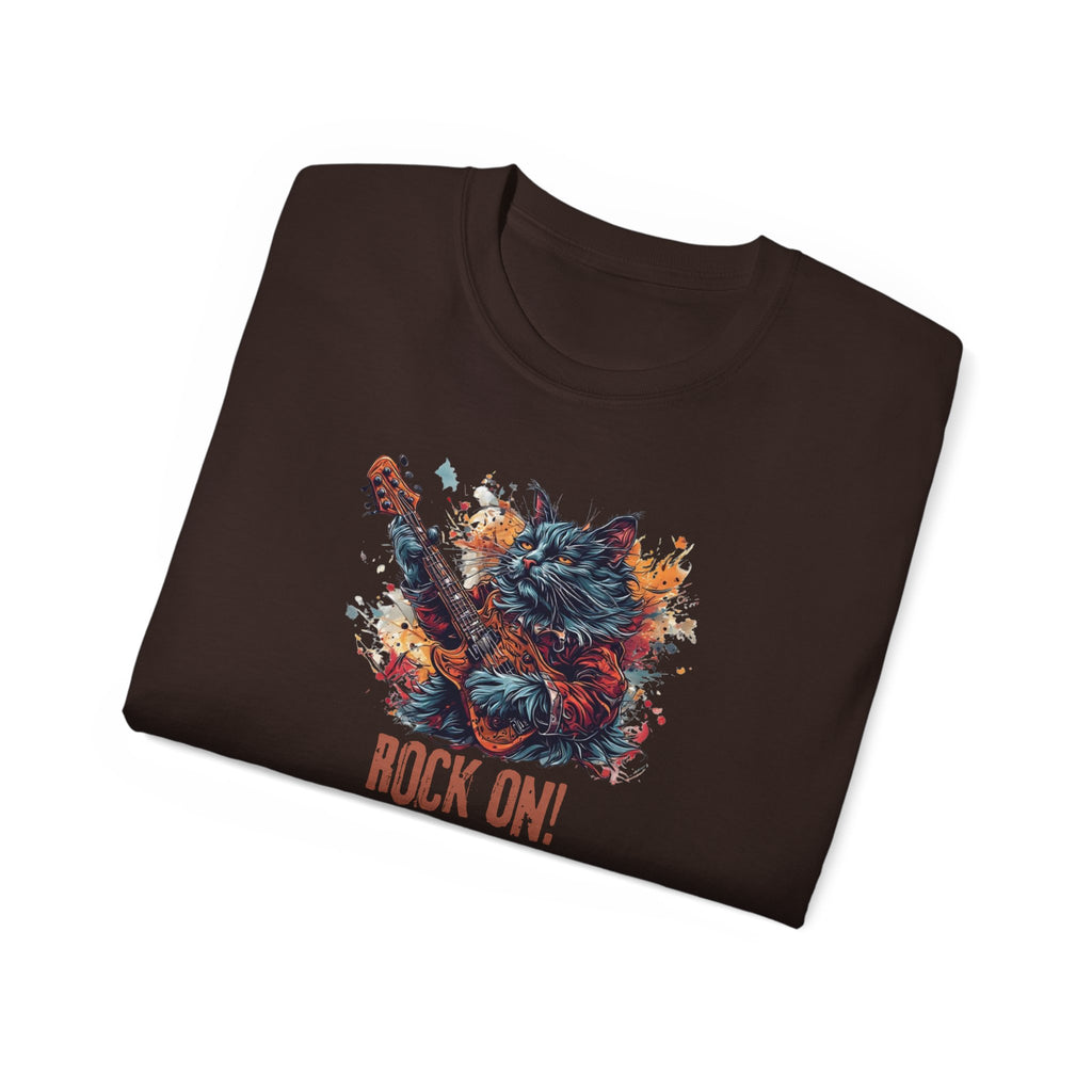 Rock On Cat Unisex Music Tee