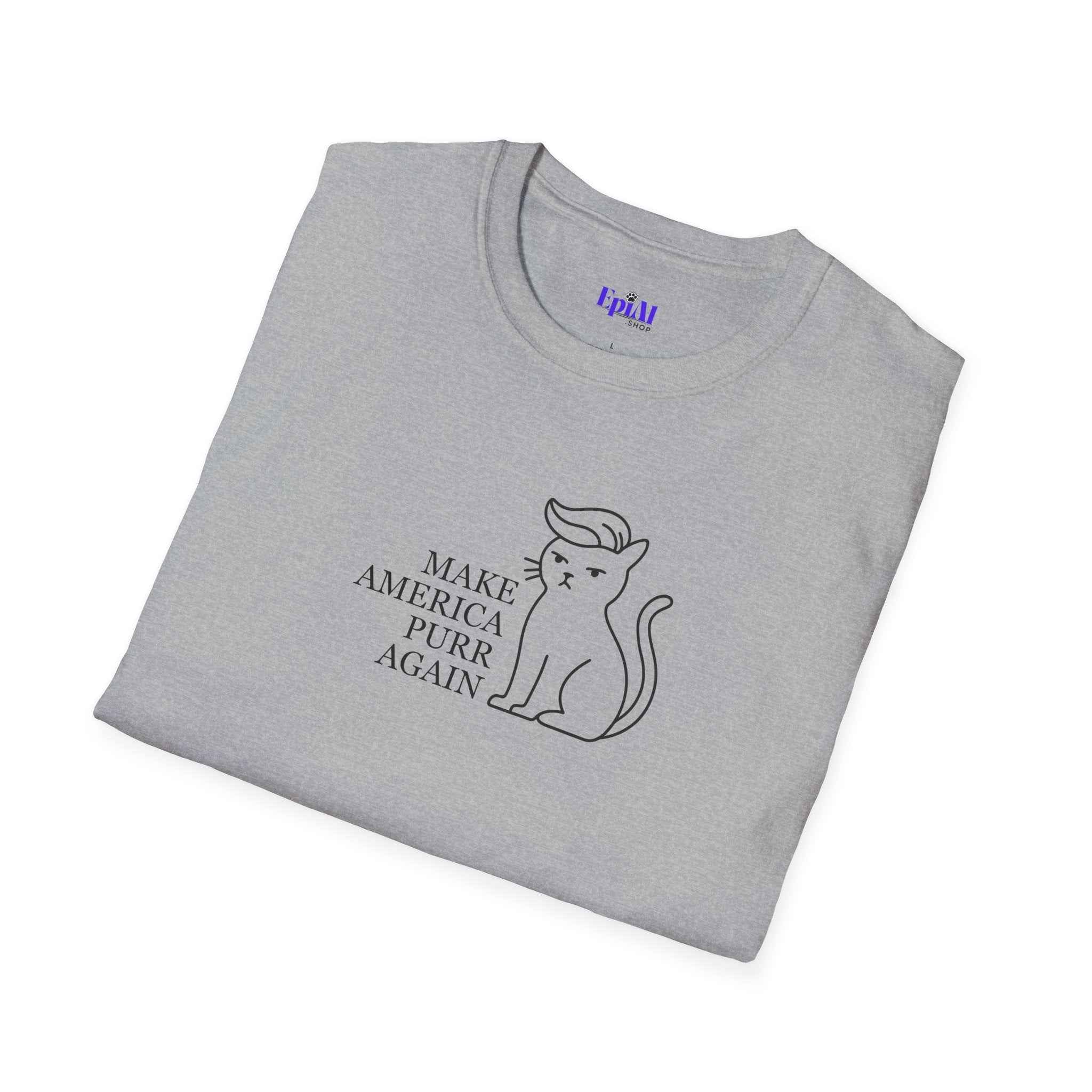 Make America Purr Again T-Shirt – Funny Cat Parody Tee