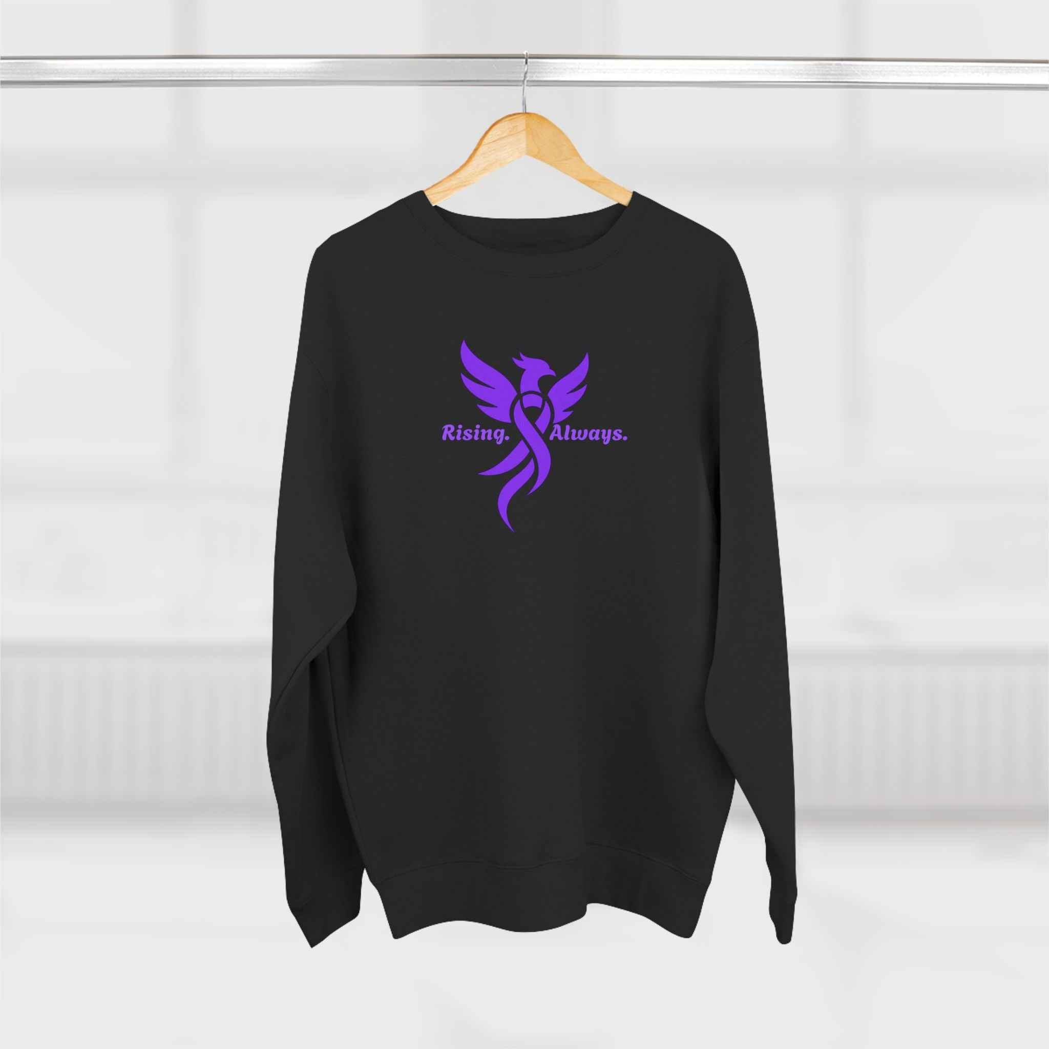 Rising Always Epilepsy Awareness Phoenix Ribbon Sweatshirt