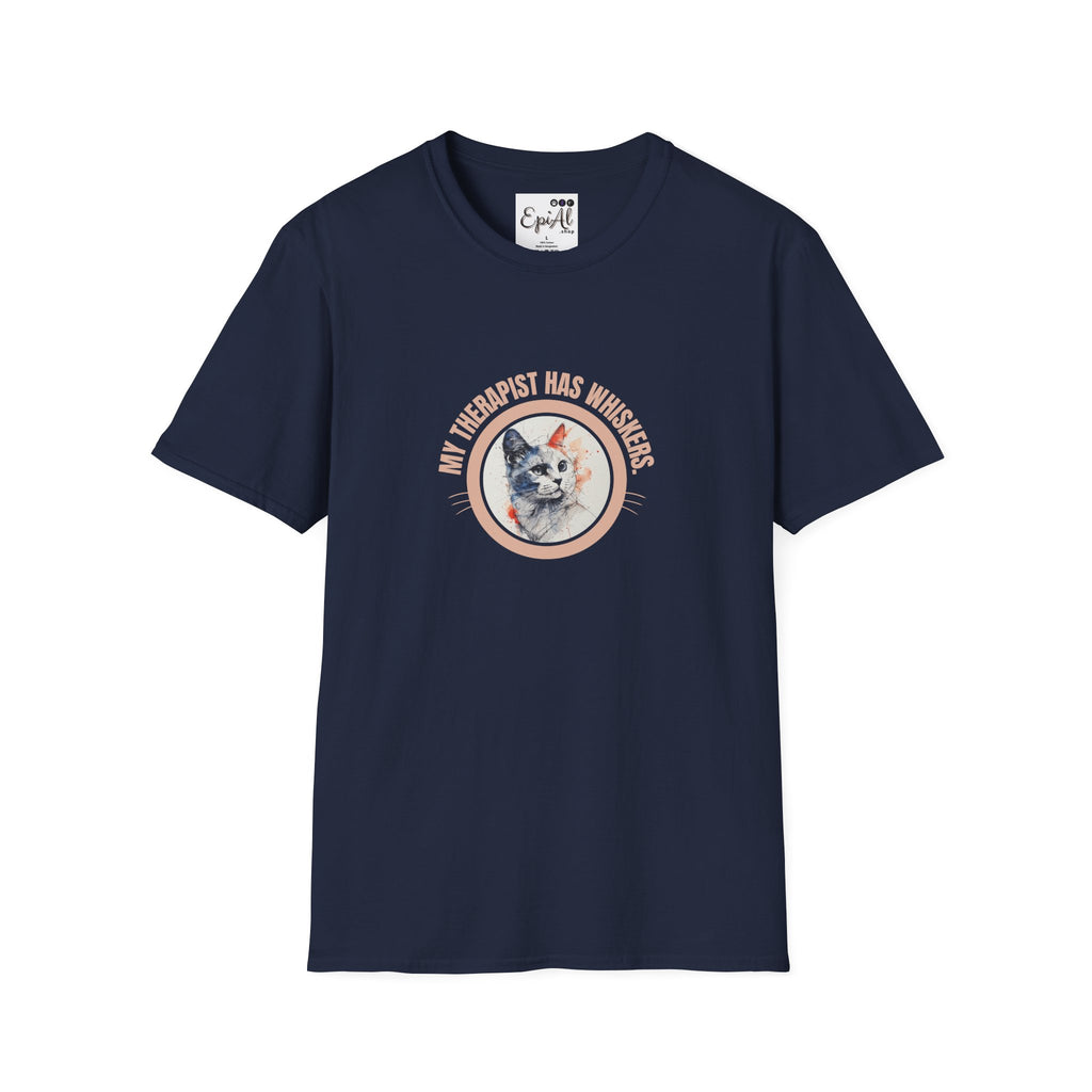 Whimsical Cat Therapy T-Shirt | Cute Pet Lover Tee