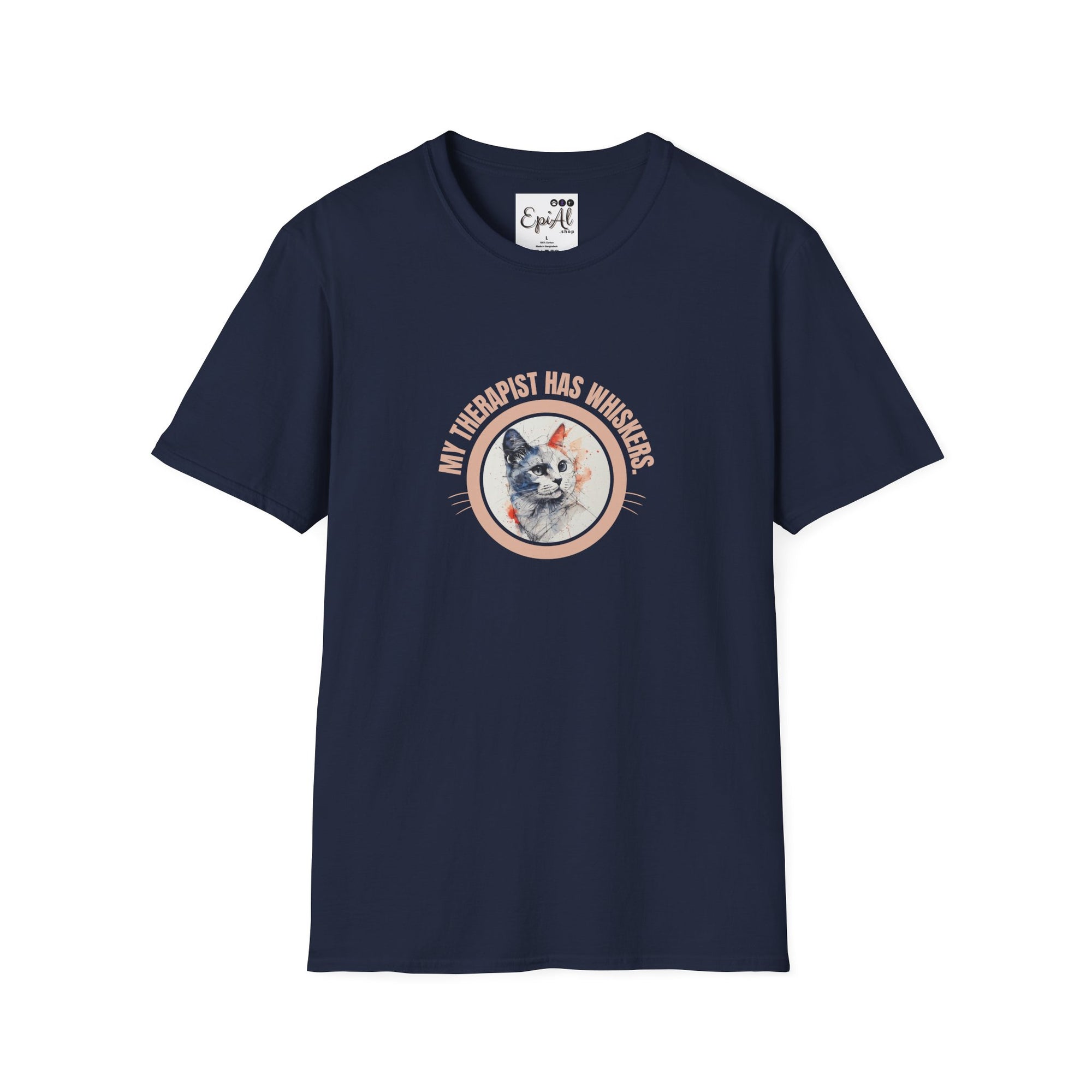 Whimsical Cat Therapy T-Shirt | Cute Pet Lover Tee