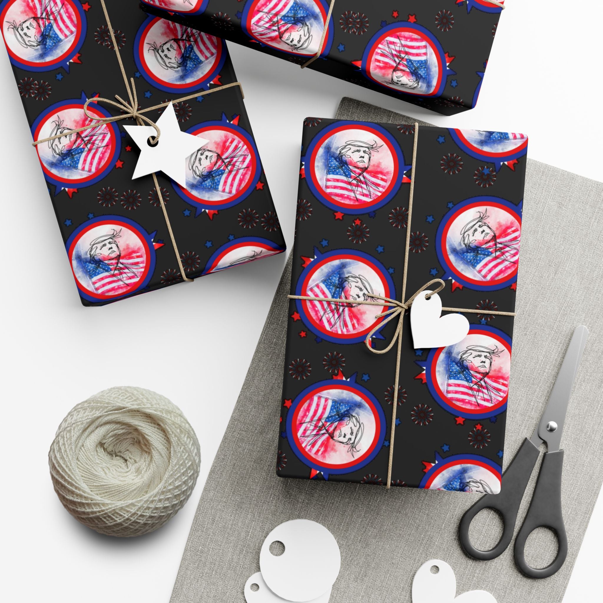 Draw Your Own Conclusions All-Occasion Gift Wrap – Patriotic Satire Wrapping Paper