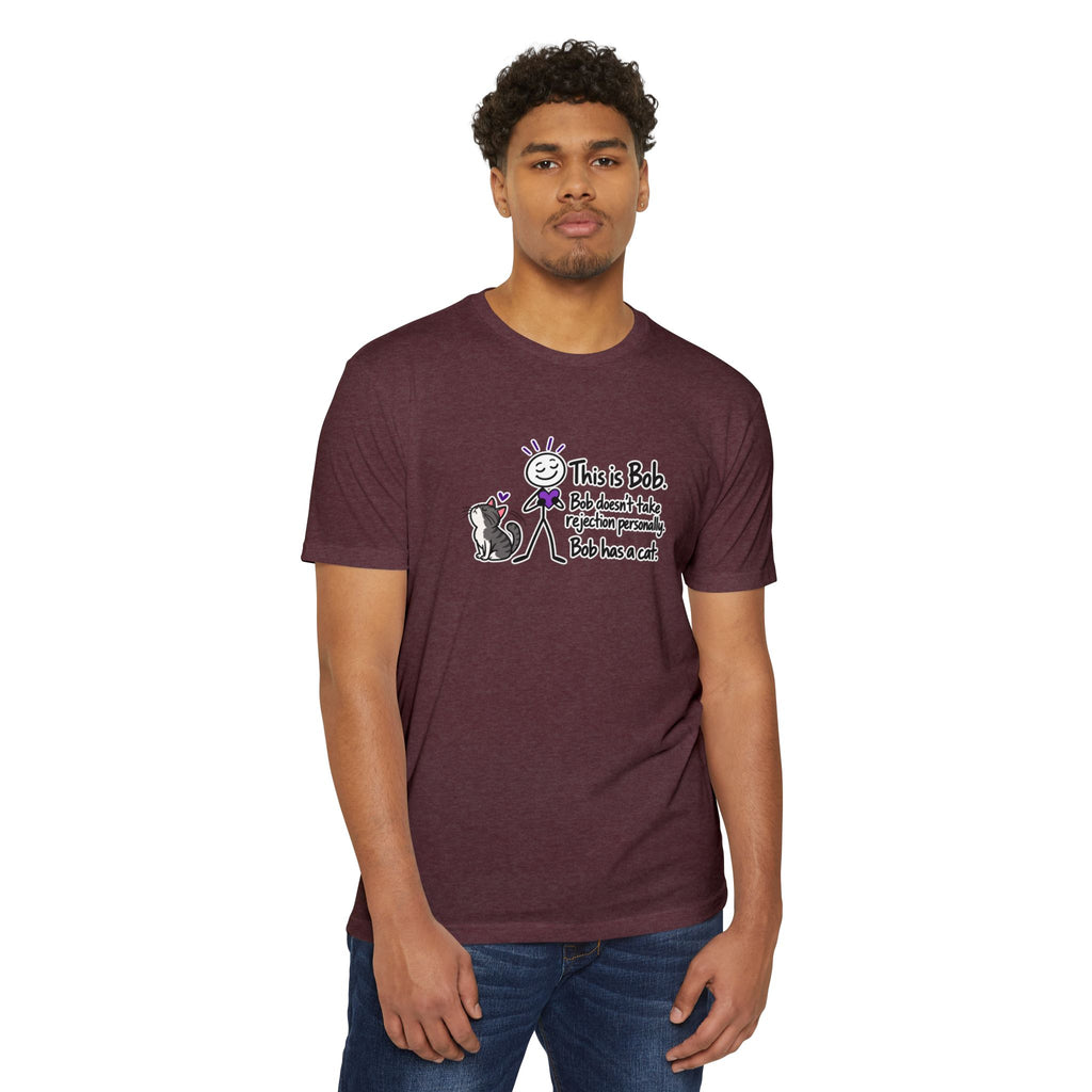 This Is Bob. Bob Has a Cat. Funny Cat Lover T-Shirt | Cat Humor Tee