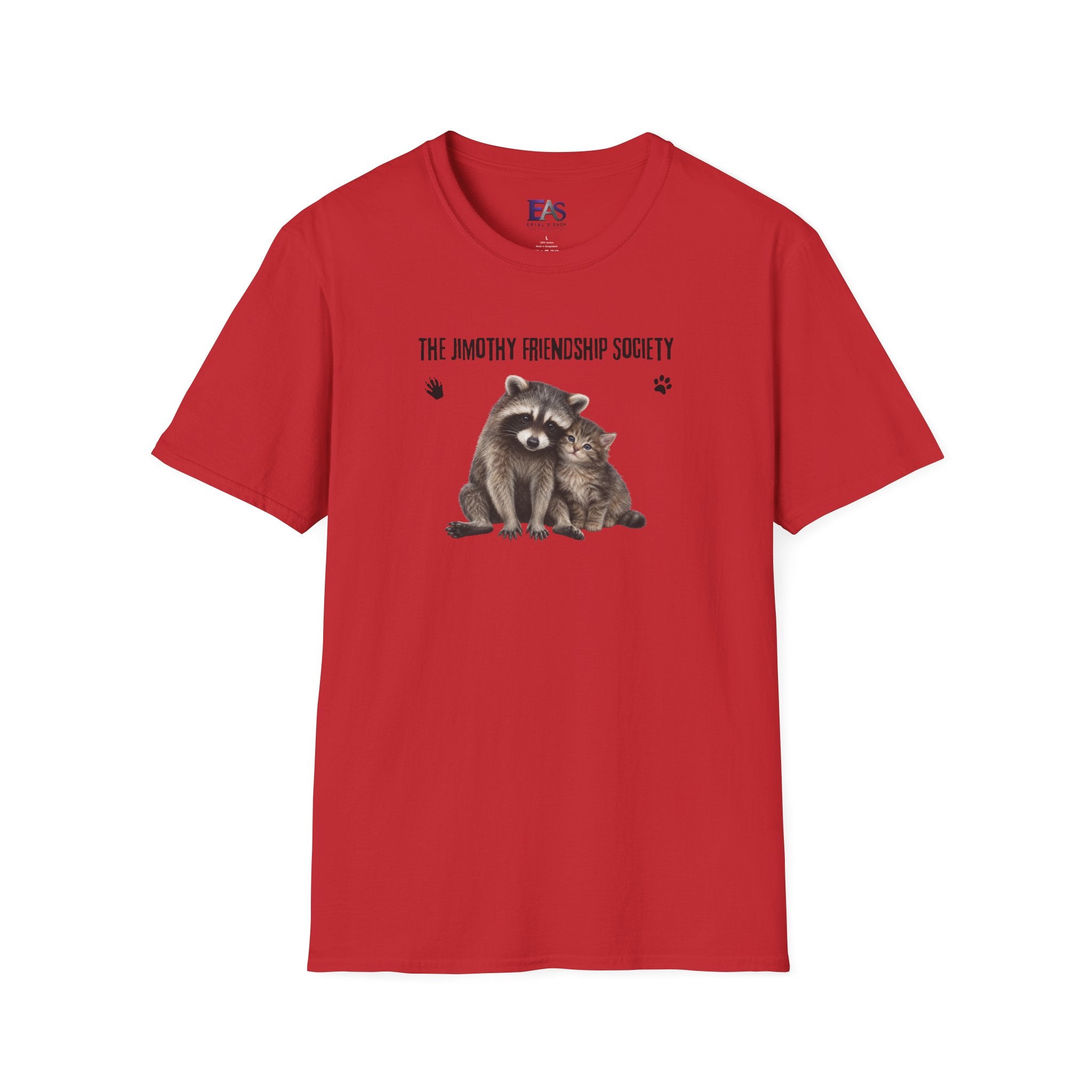 The Jimothy Friendship Society T-Shirt | Raccoon and Kitten Tee