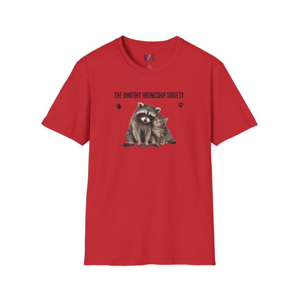 The Jimothy Friendship Society T-Shirt | Raccoon and Kitten Tee