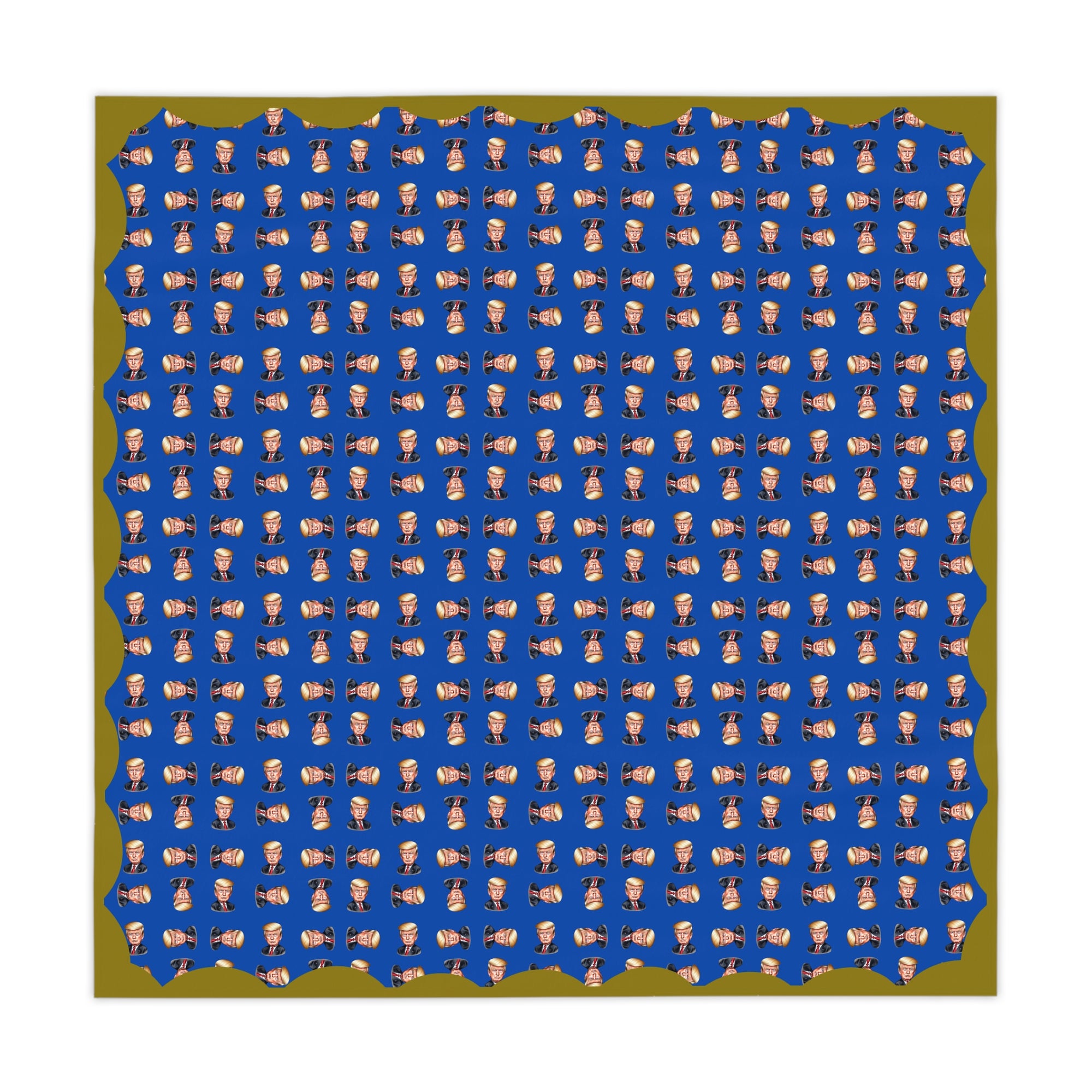 Vibrant Trump Face Printed Tablecloth