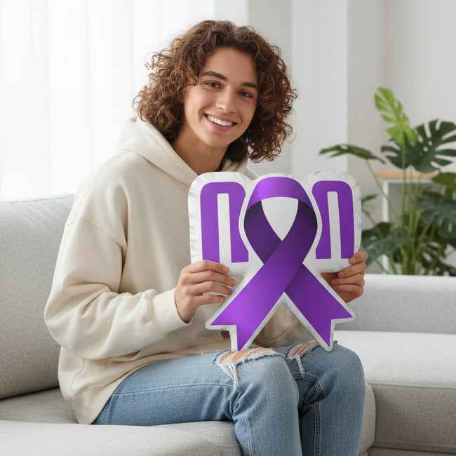 NON – Neurology Over Noise Epilepsy Awareness Shaped Pillow