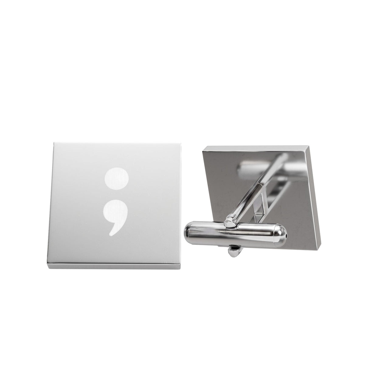 Semicolon Suicide Awareness Engraved Cufflinks