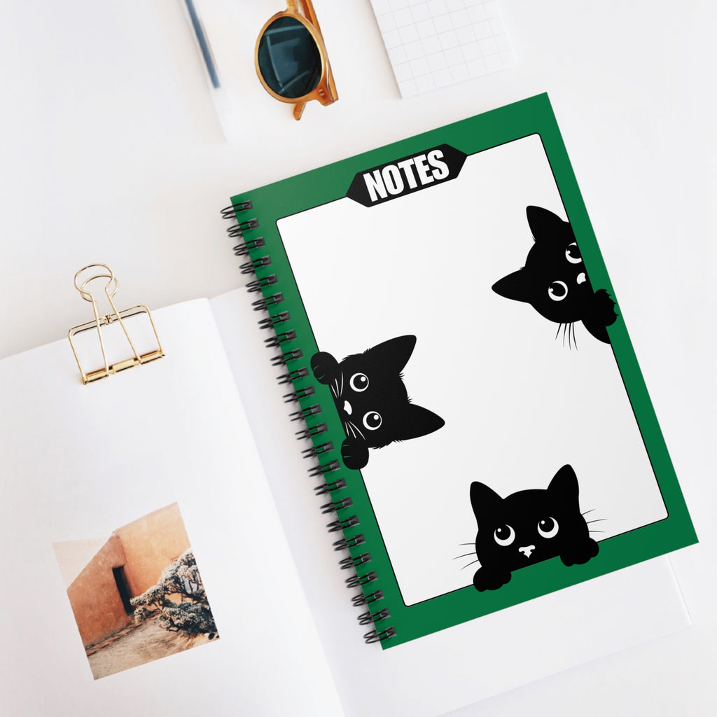 Peeky Kitties Spiral Notebook for Students or Cat Lovers