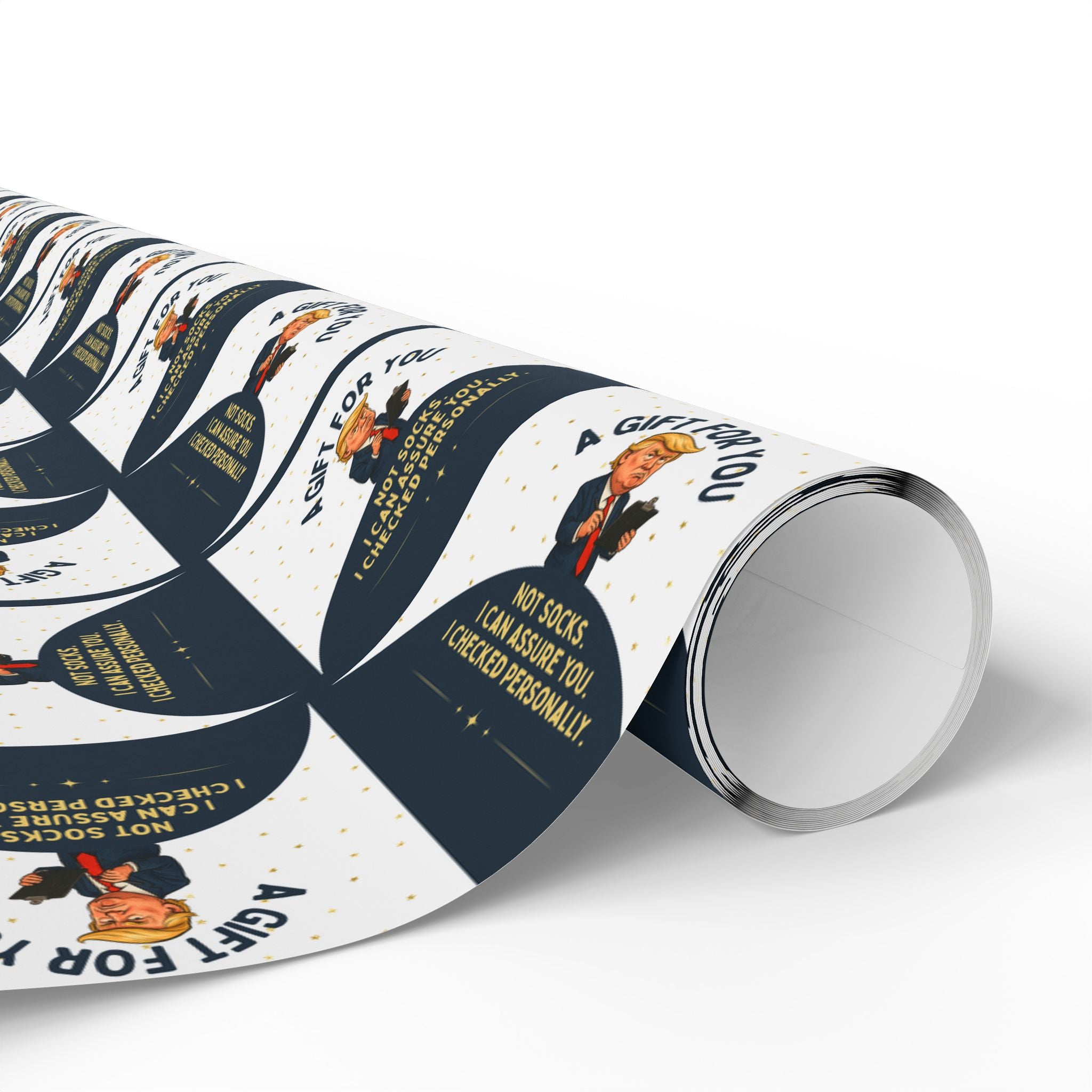“Not Socks” Wrapping Paper — Political Parody Gift Wrap