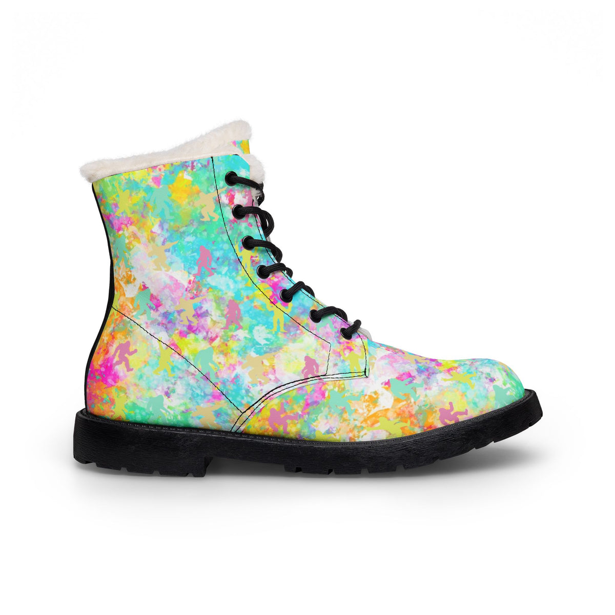 Hide & Seek Bigfoot Boots | Colorful Watercolor Women's Winter Boots