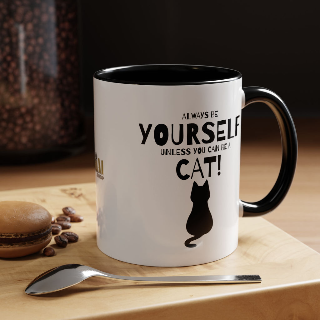 Whimsical Cat Lover Coffee Mug - Always Be Yourself