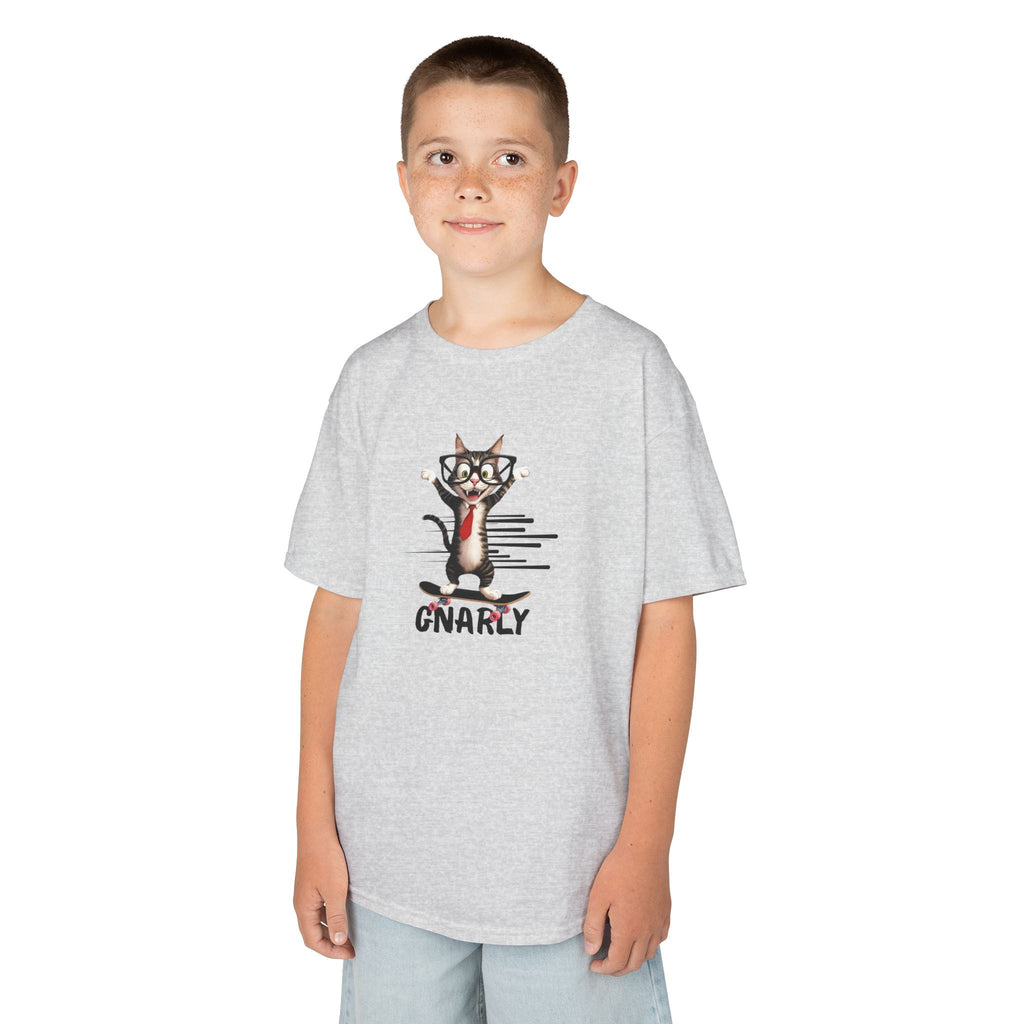 Kids Gnarly Cat Tee - Fun and Playful Cotton T-Shirt for Children