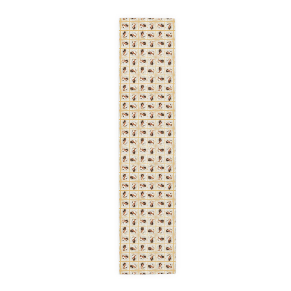 Charming Golden Cat Lady Table Runner