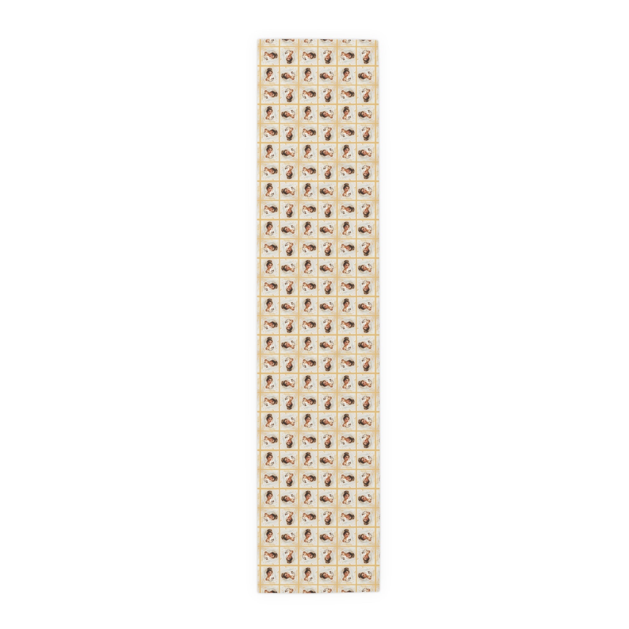Charming Golden Cat Lady Table Runner