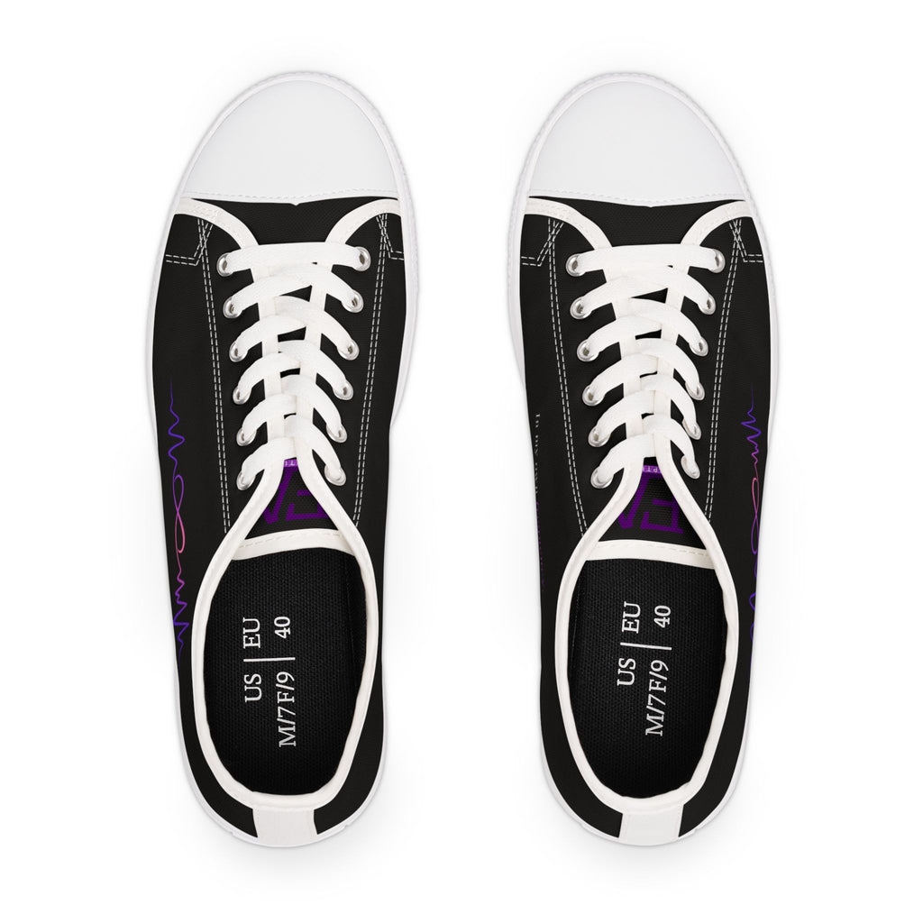Women’s Low-Top Sneakers – My Own Frequency Epilepsy Awareness Design