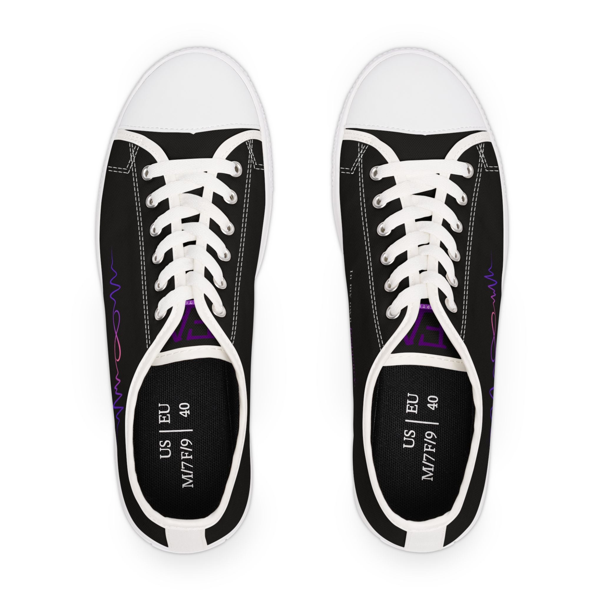 Women’s Low-Top Sneakers – My Own Frequency Epilepsy Awareness Design
