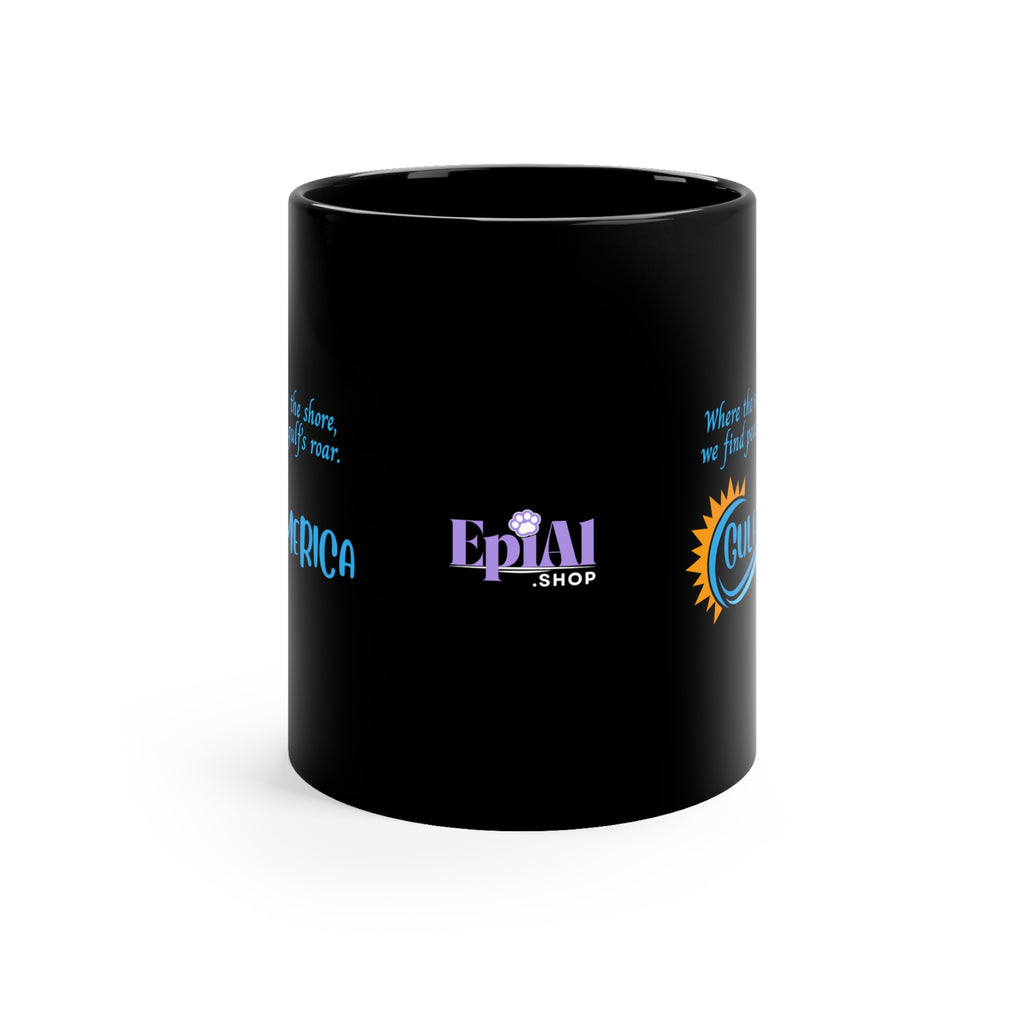 American Gulf Coffee Mug – 11oz Black Ceramic