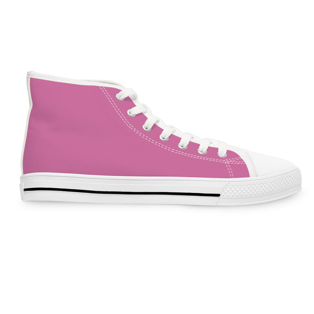 Pause & Play Women’s High-Top Sneakers | Epilepsy Awareness Edition (Pink & White)
