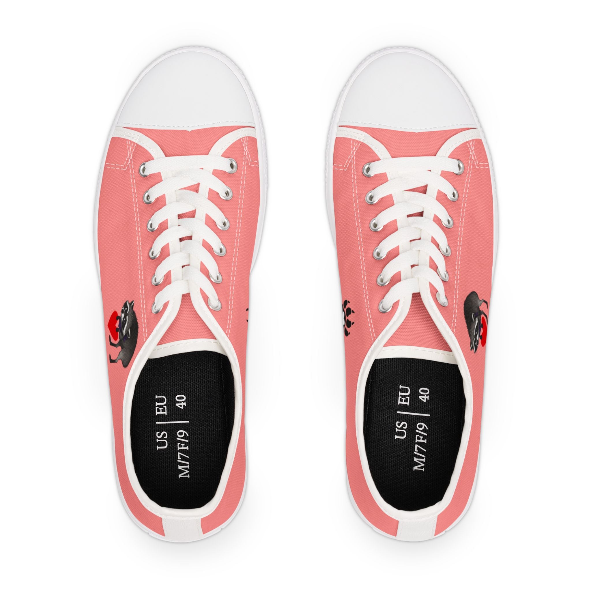 Jimothy Coral Low-Top Canvas Sneakers