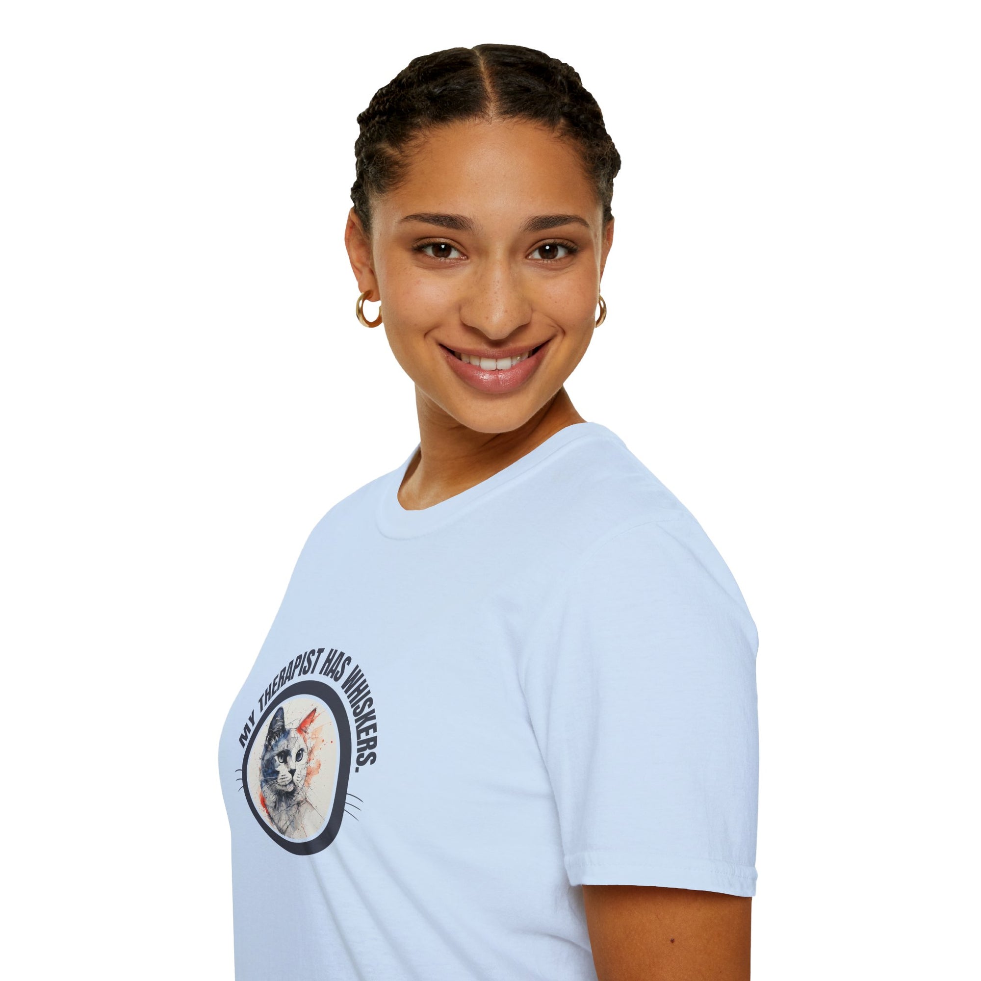 Whimsical Cat Therapy T-Shirt | Cute Pet Lover Tee