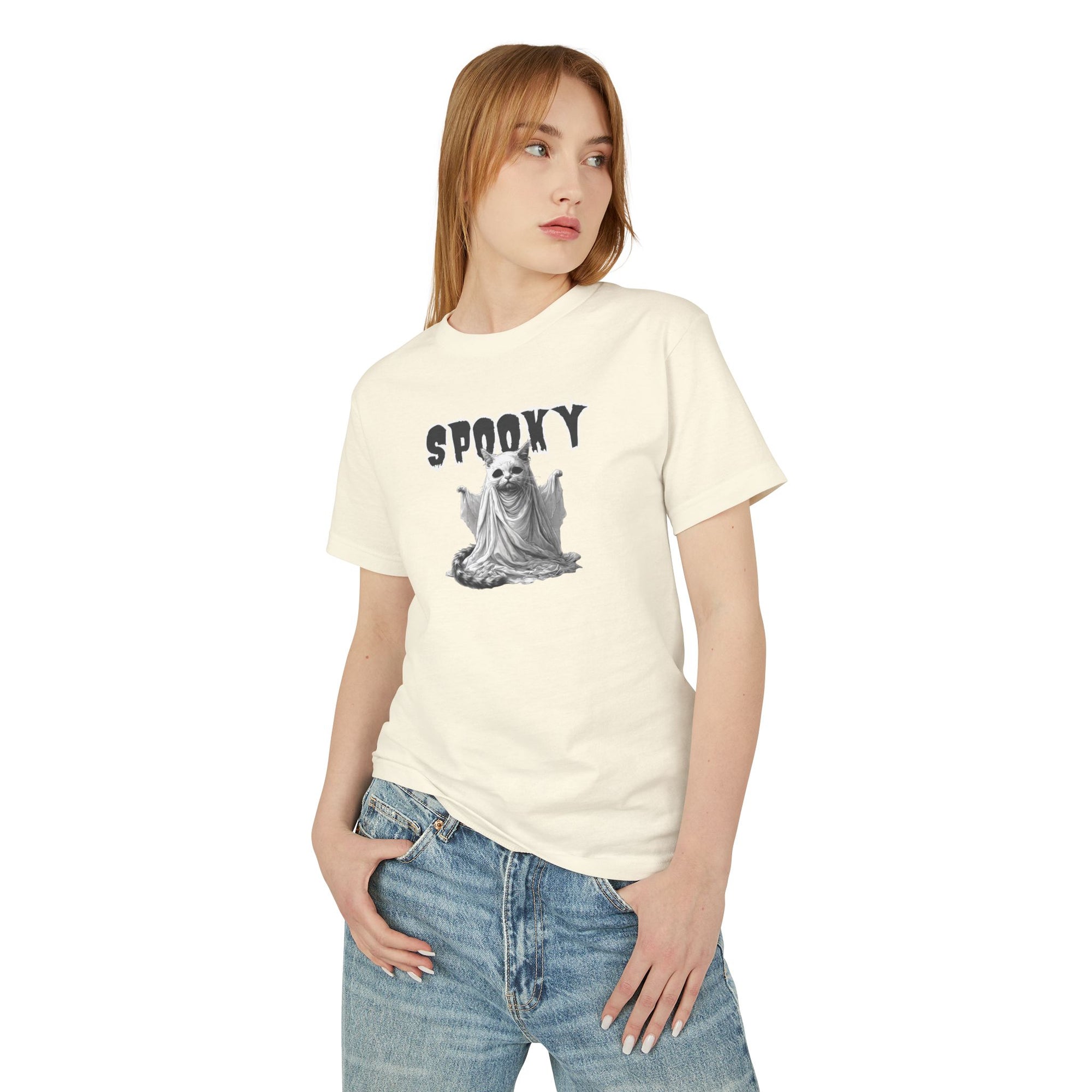 Spooky Ghost Kitty Unisex Tee, Halloween Shirt