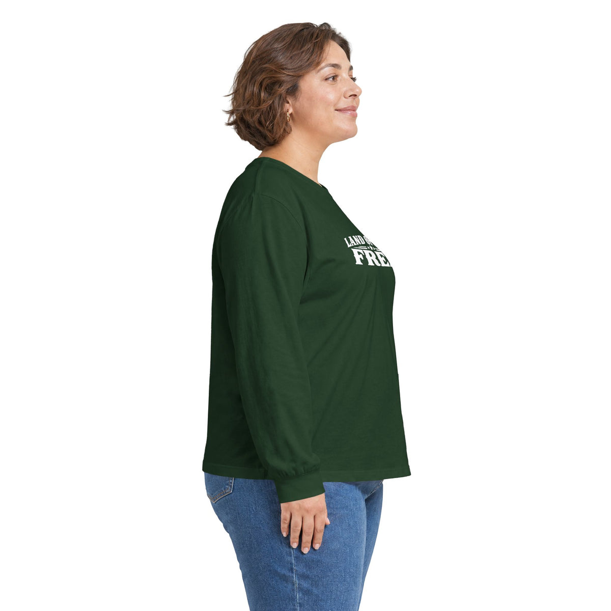 Land of the Free Long Sleeve T-Shirt | Vintage Patriotic American Freedom Tee