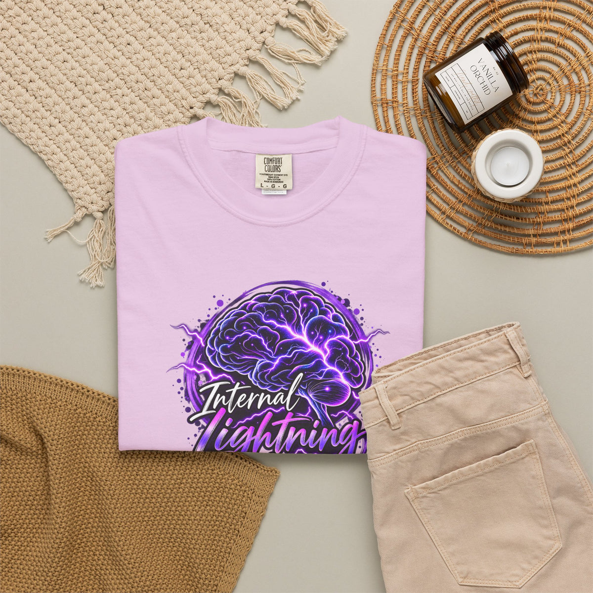 Internal Lightning Epilepsy Awareness Garment-Dyed T-Shirt