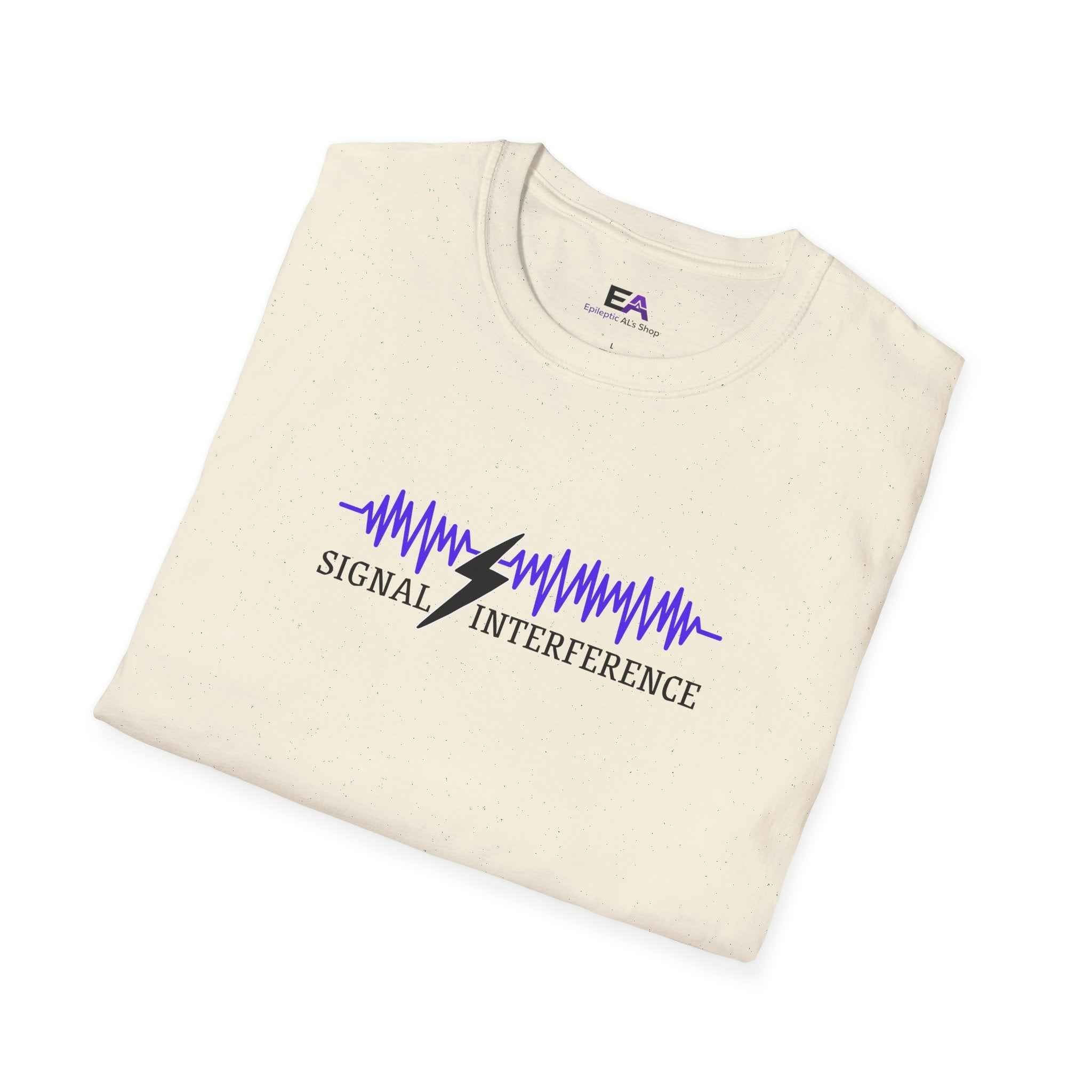 Signal Interference Women’s Tee – Minimalist Waveform Graphic T-Shirt