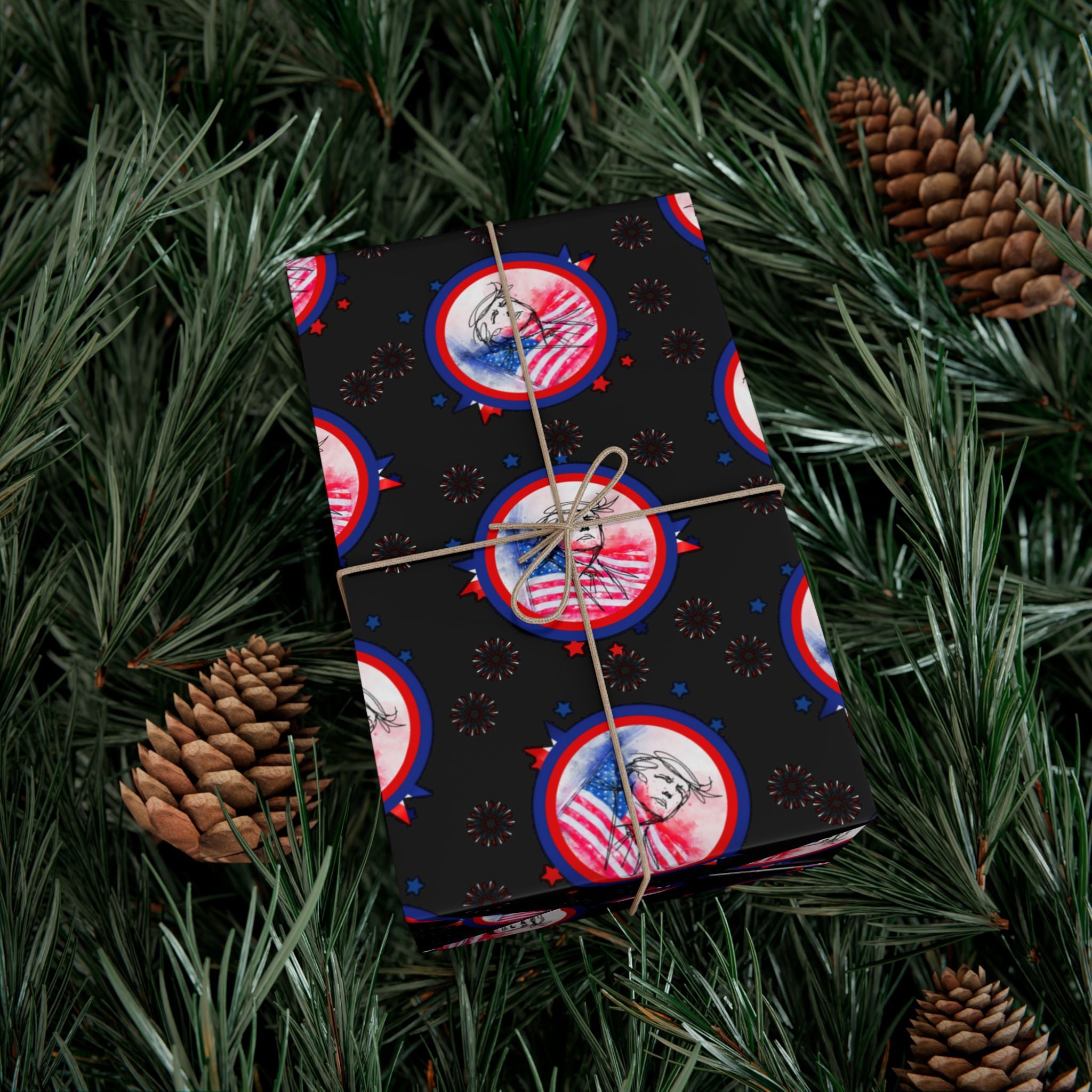 Draw Your Own Conclusions All-Occasion Gift Wrap – Patriotic Satire Wrapping Paper