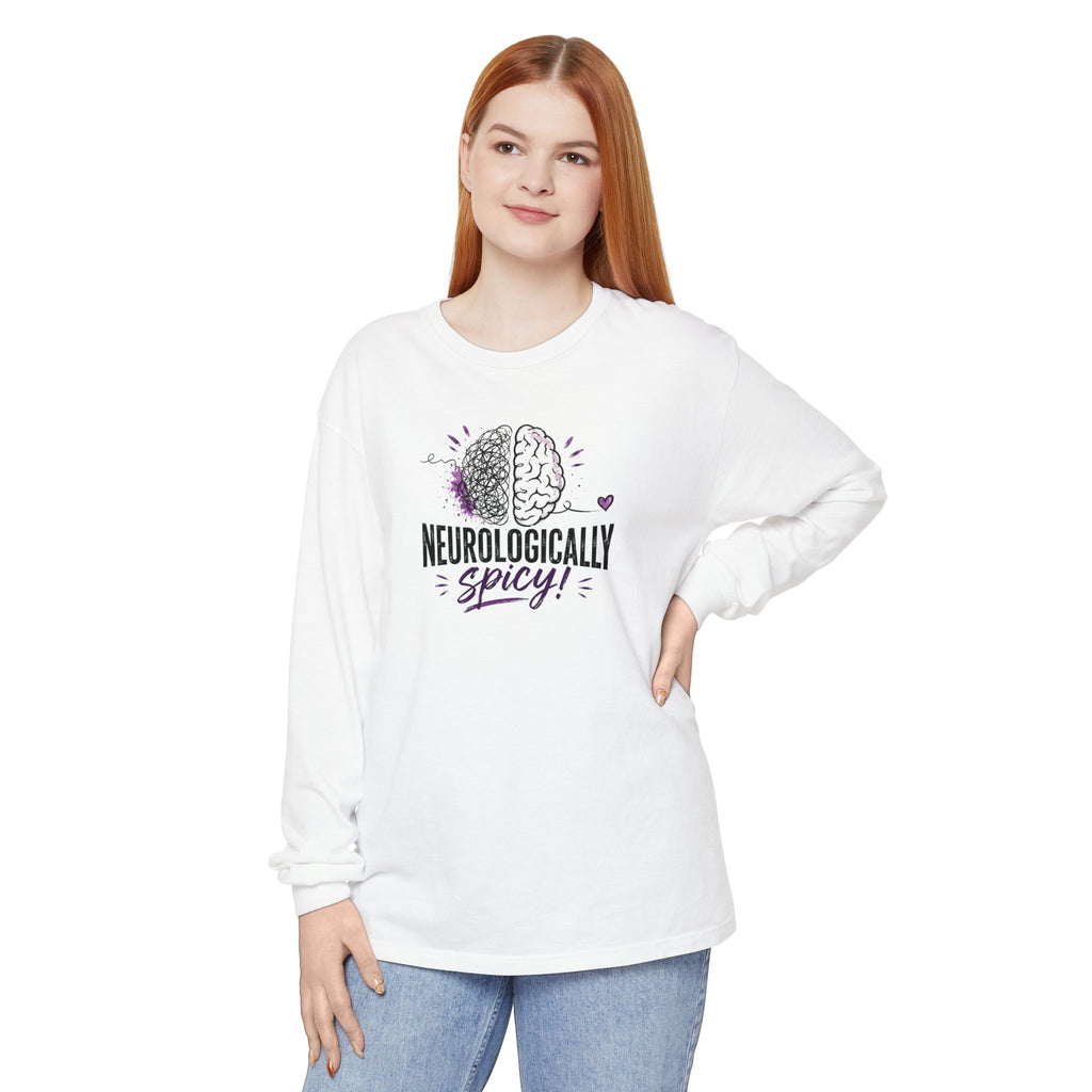 Neurologically Spicy Epilepsy Awareness Garment-Dyed Long Sleeve Shirt
