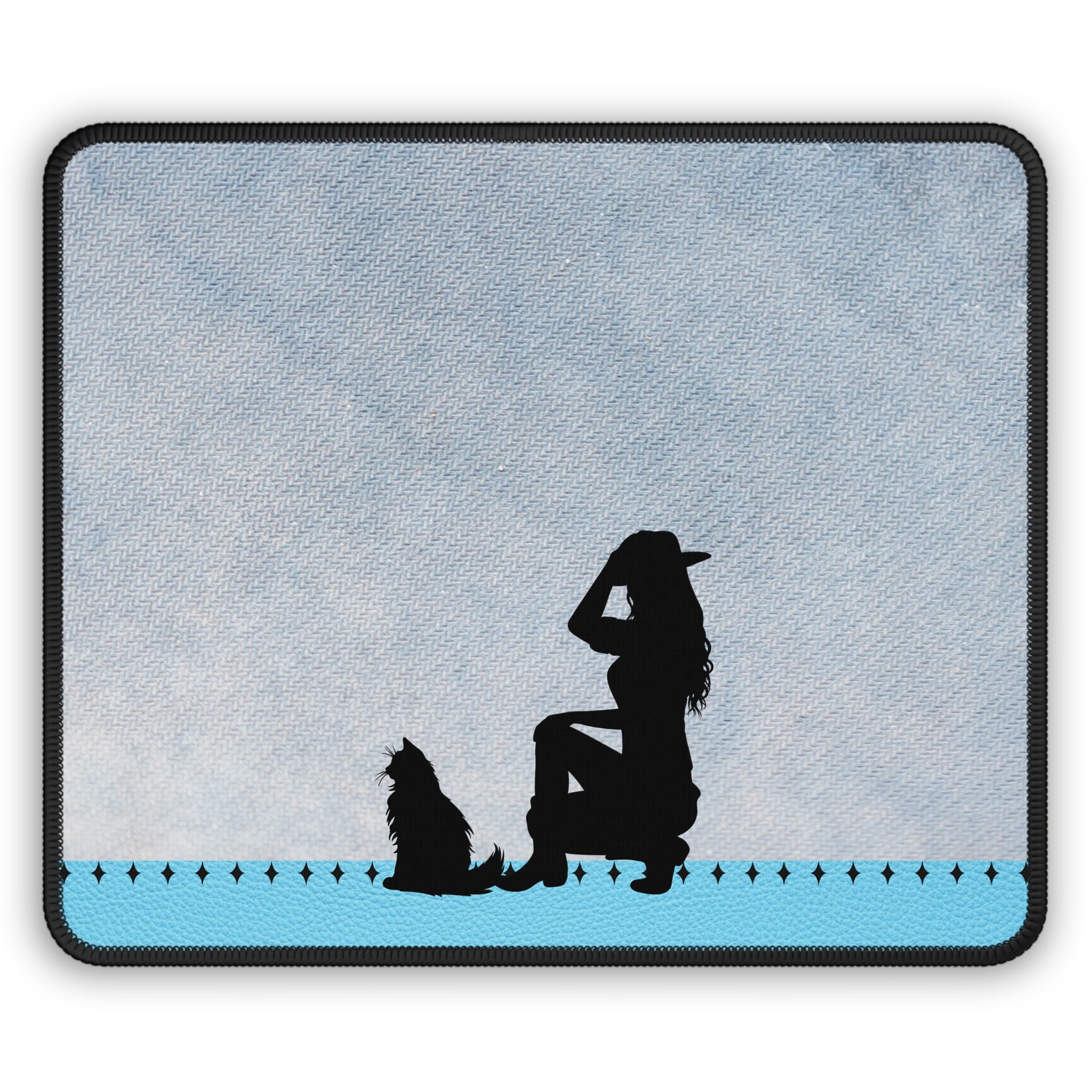 Photo depicting the ​Cowgirl Cat Lady Gaming Mouse Pad from EpiAl's Shop.