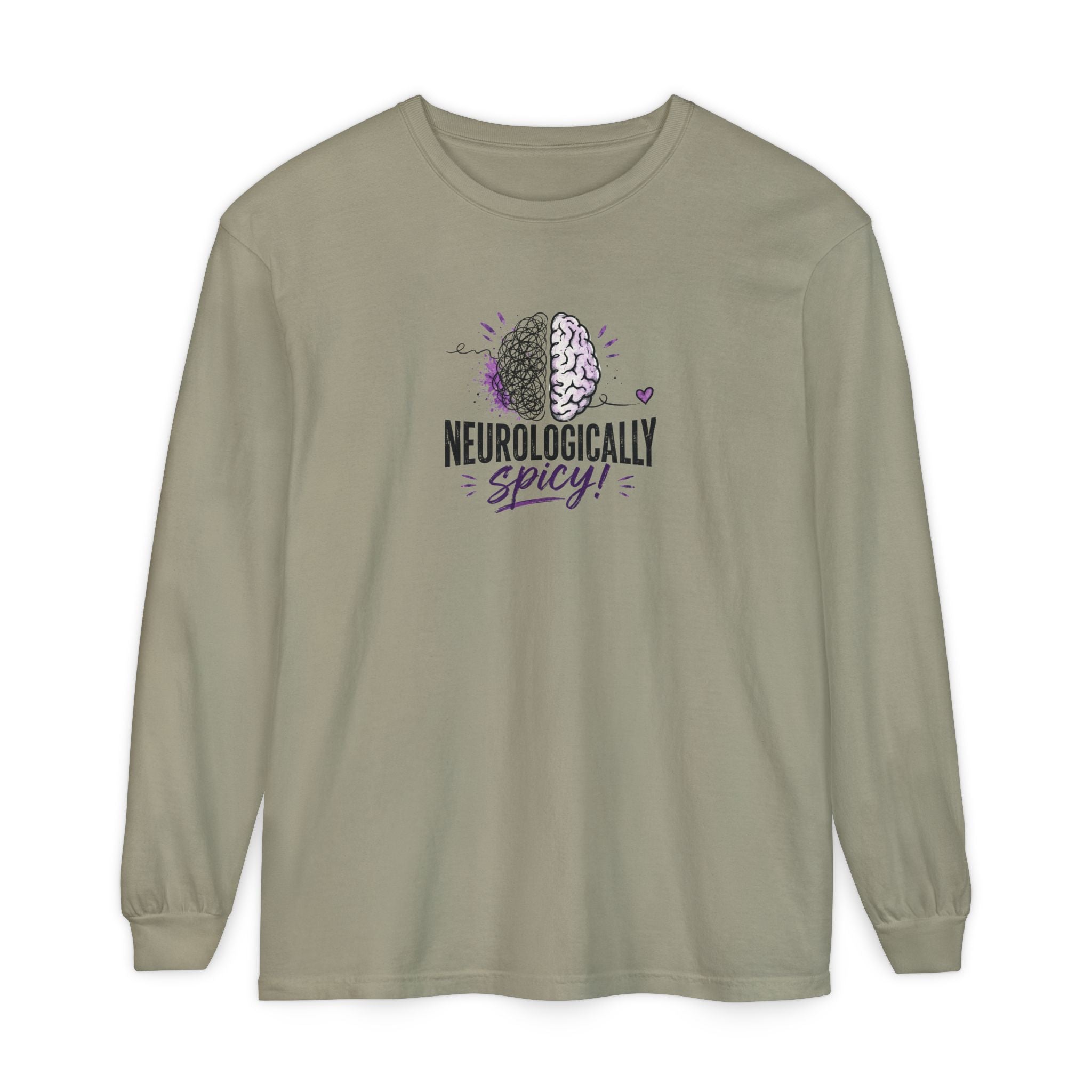 Neurologically Spicy Epilepsy Awareness Garment-Dyed Long Sleeve Shirt