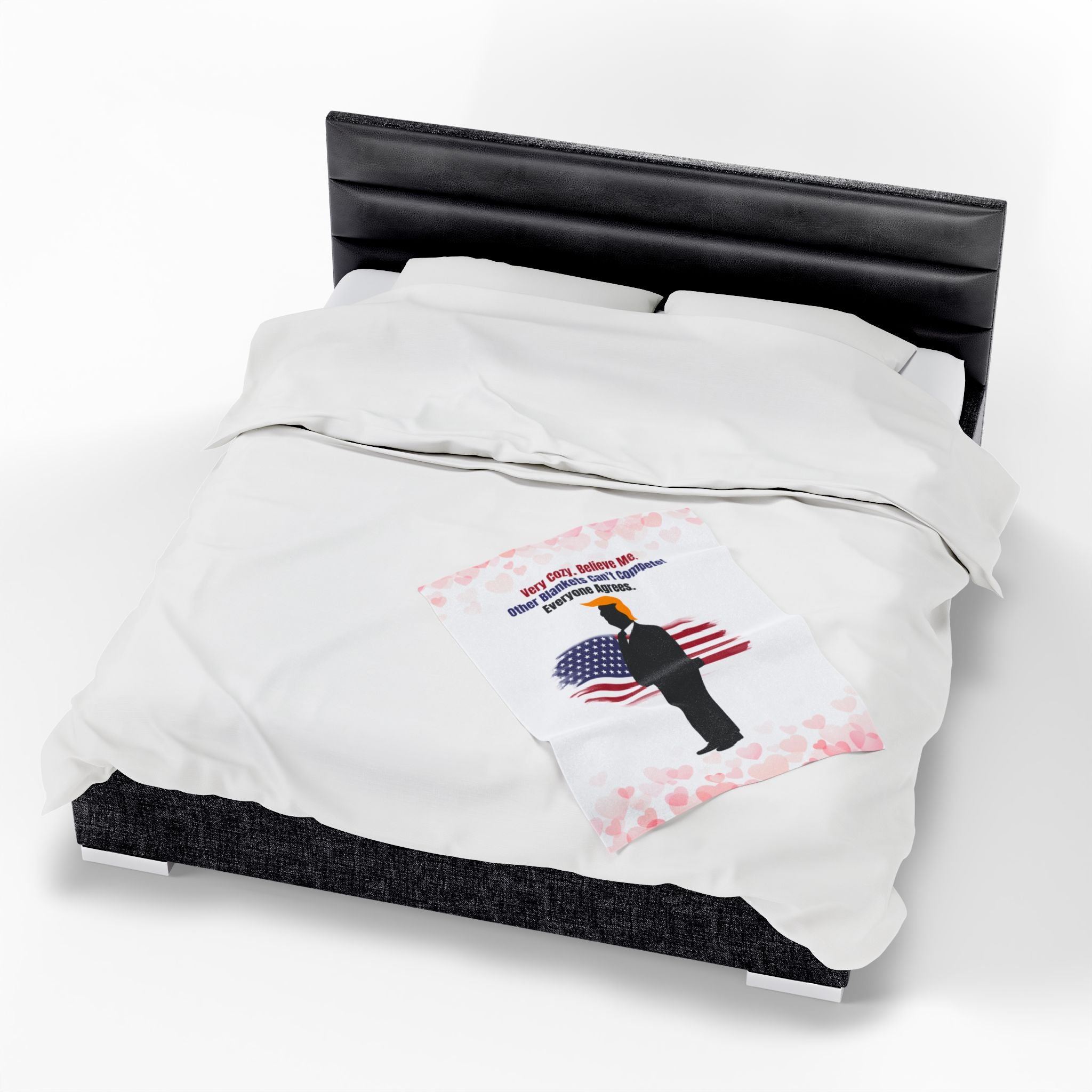 Very Cozy. Believe Me. Political Parody Velveteen Blanket