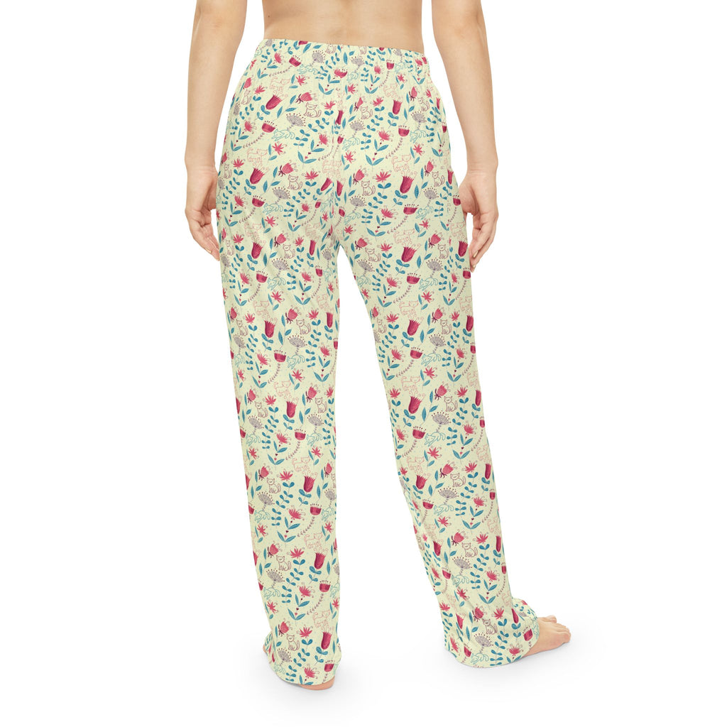 Secret Garden Cats & Flowers Pajama Pants