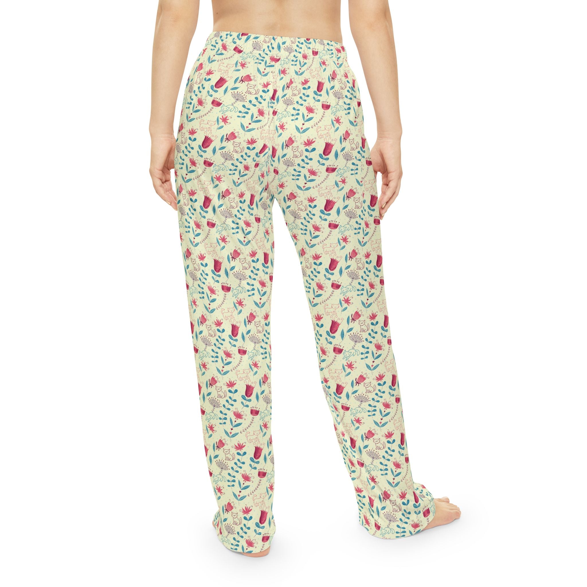 Secret Garden Cats & Flowers Pajama Pants