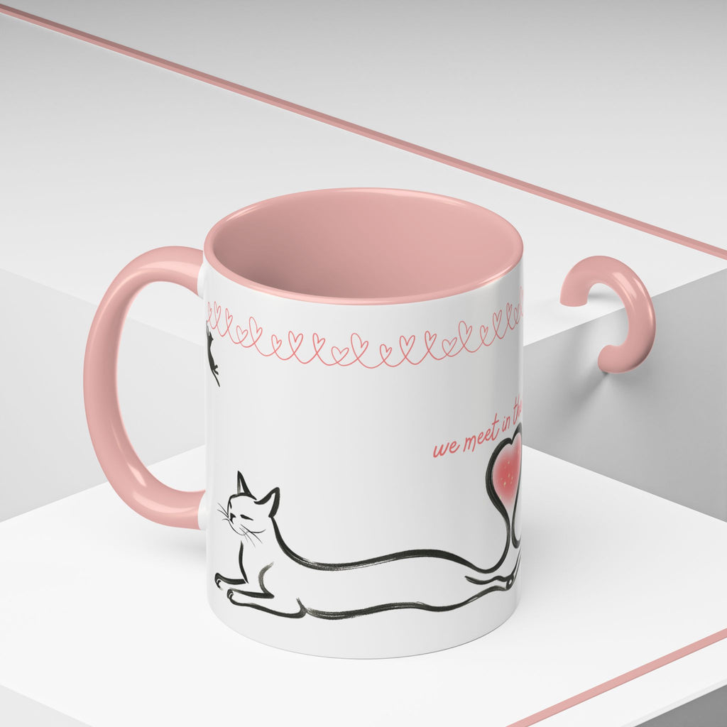 We Meet in the Middle Cat Wraparound Coffee Mug