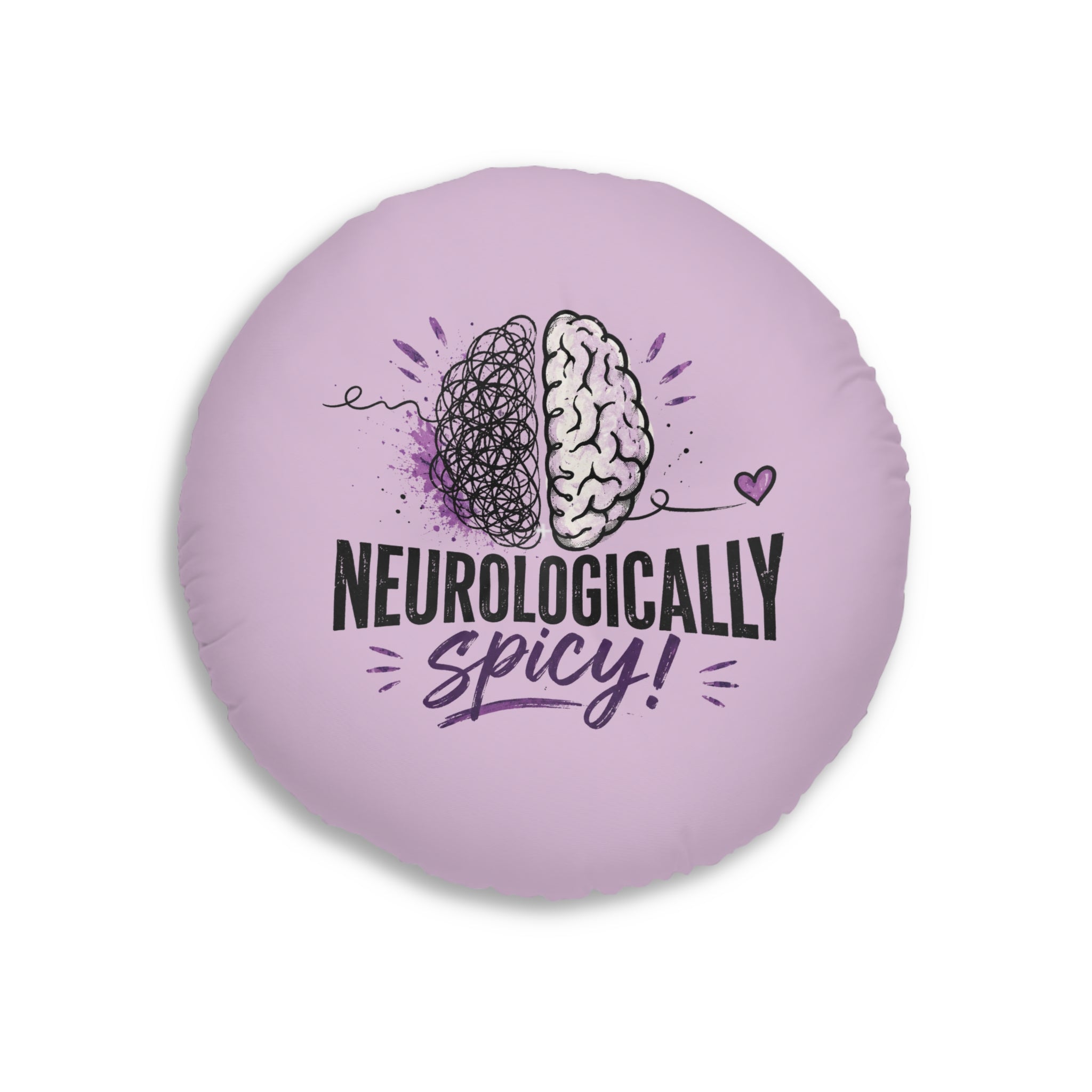 Neurologically Spicy Epilepsy Awareness Round Floor Pillow (Lavender)