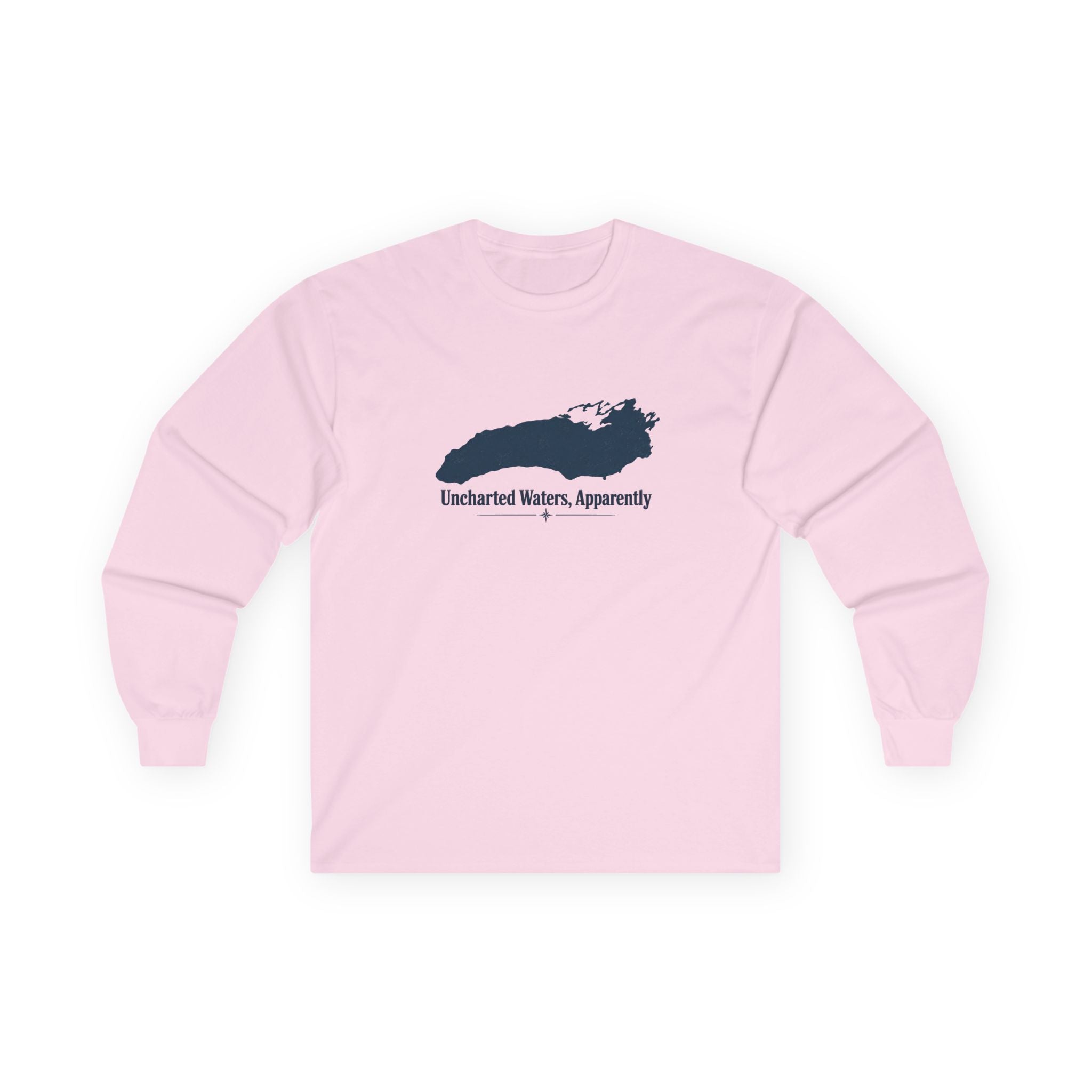 Uncharted Waters, Apparently Long Sleeve Tee | Lake Ontario Humor Shirt