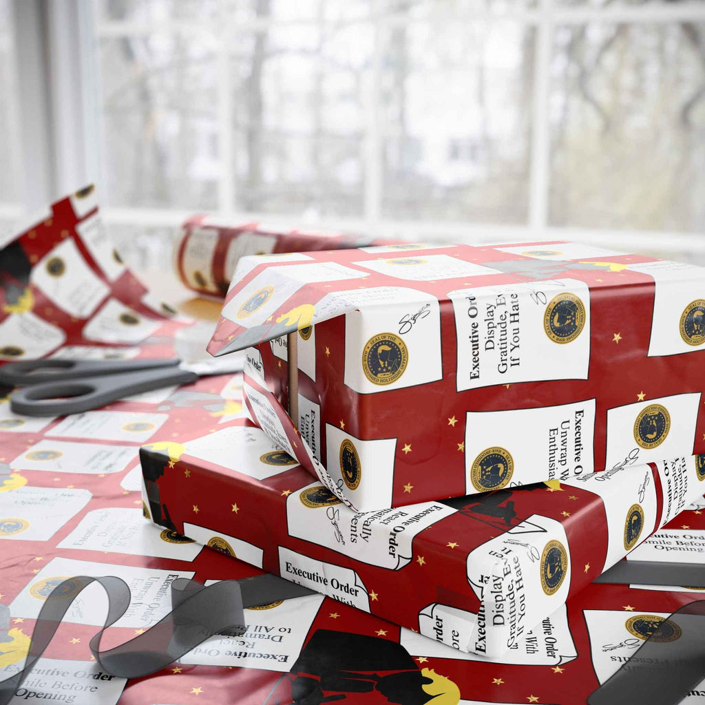 Executive Orders Gift Wrap – Political Parody Edition