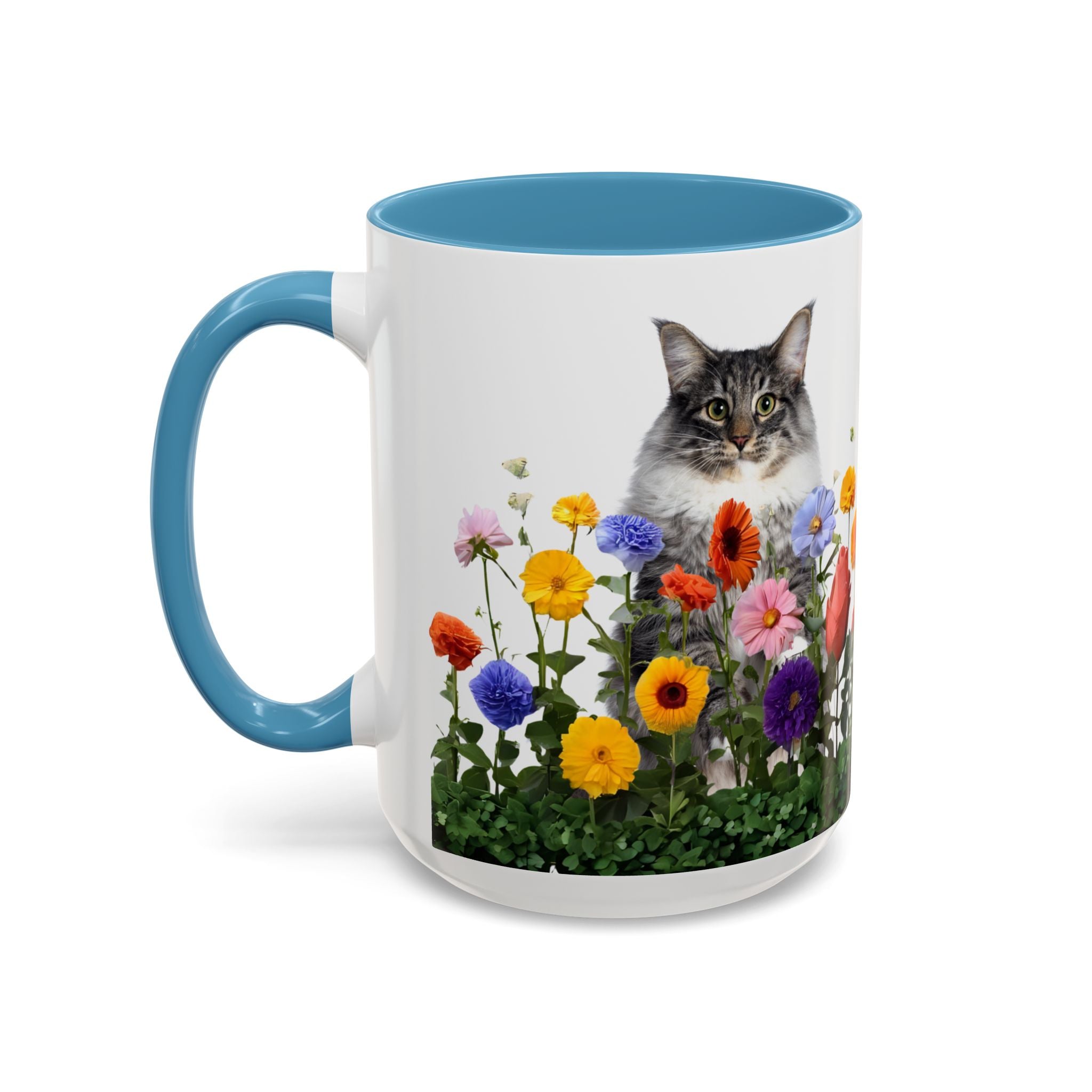 Floral Cats Coffee Mug - 11 oz/15 oz