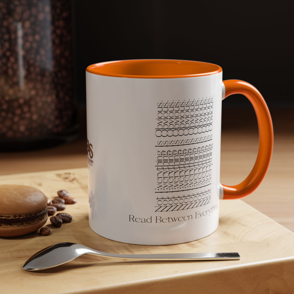 Read Between Everything Mug | Hidden Message True Crime & Social Media Coffee Cup, 11/15oz
