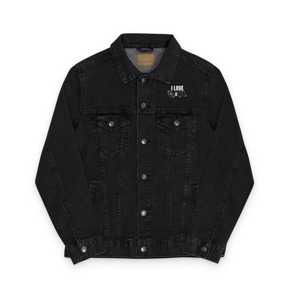 Love Football & Cats Unisex Denim Jacket