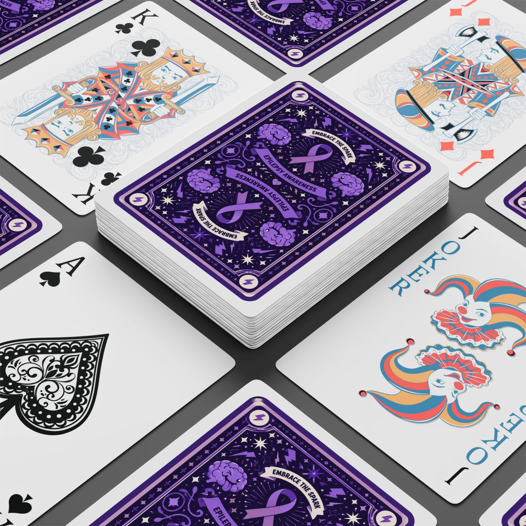 Epilepsy Awareness Playing Cards – Purple Ribbon Poker Deck