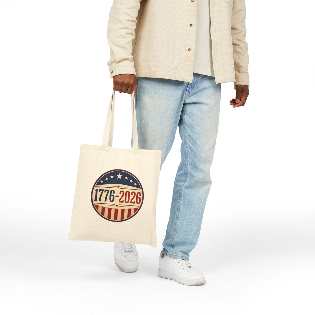 1776–2026 America Anniversary Canvas Tote Bag | Patriotic USA Carryall